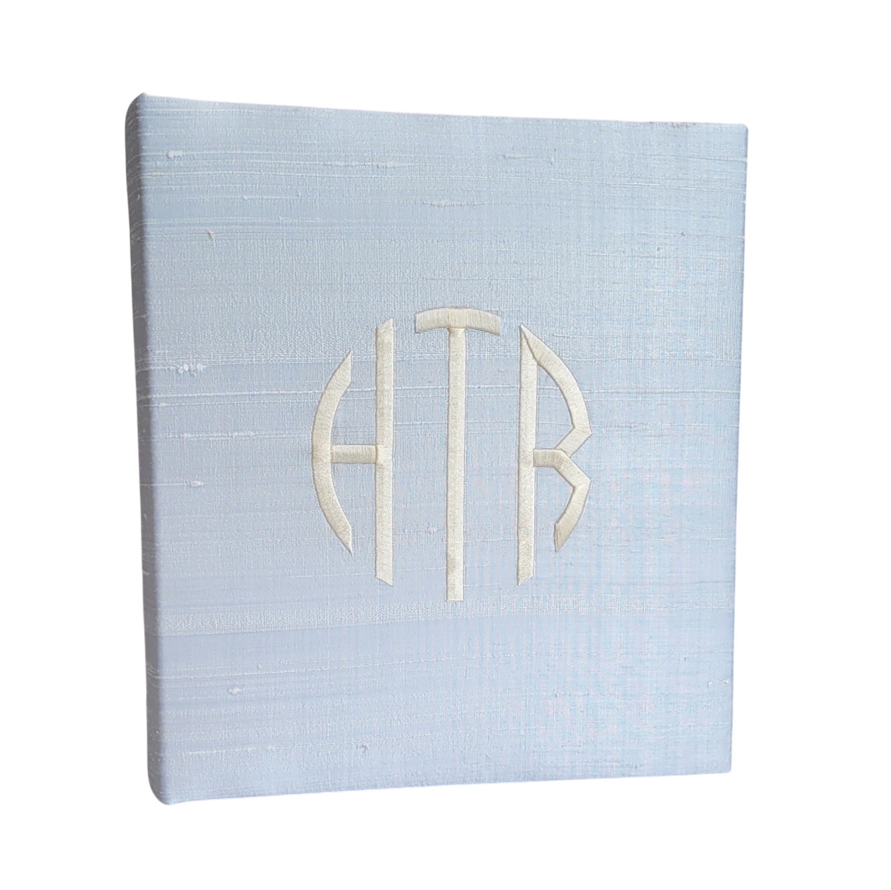 Baby Memory Book - Blue Silk (w/o Bow)