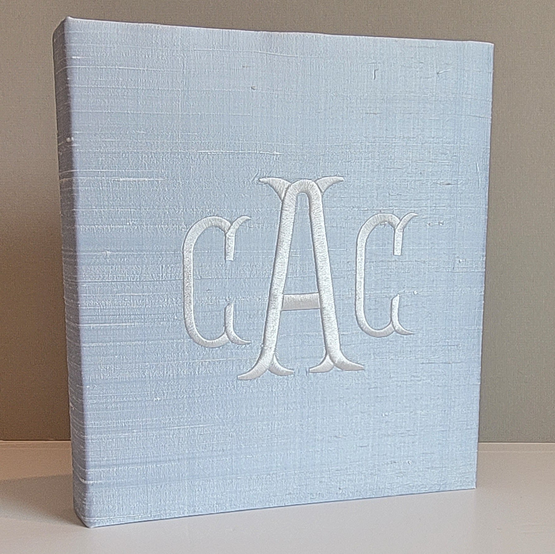 Baby Memory Book - Blue Silk (w/o Bow)