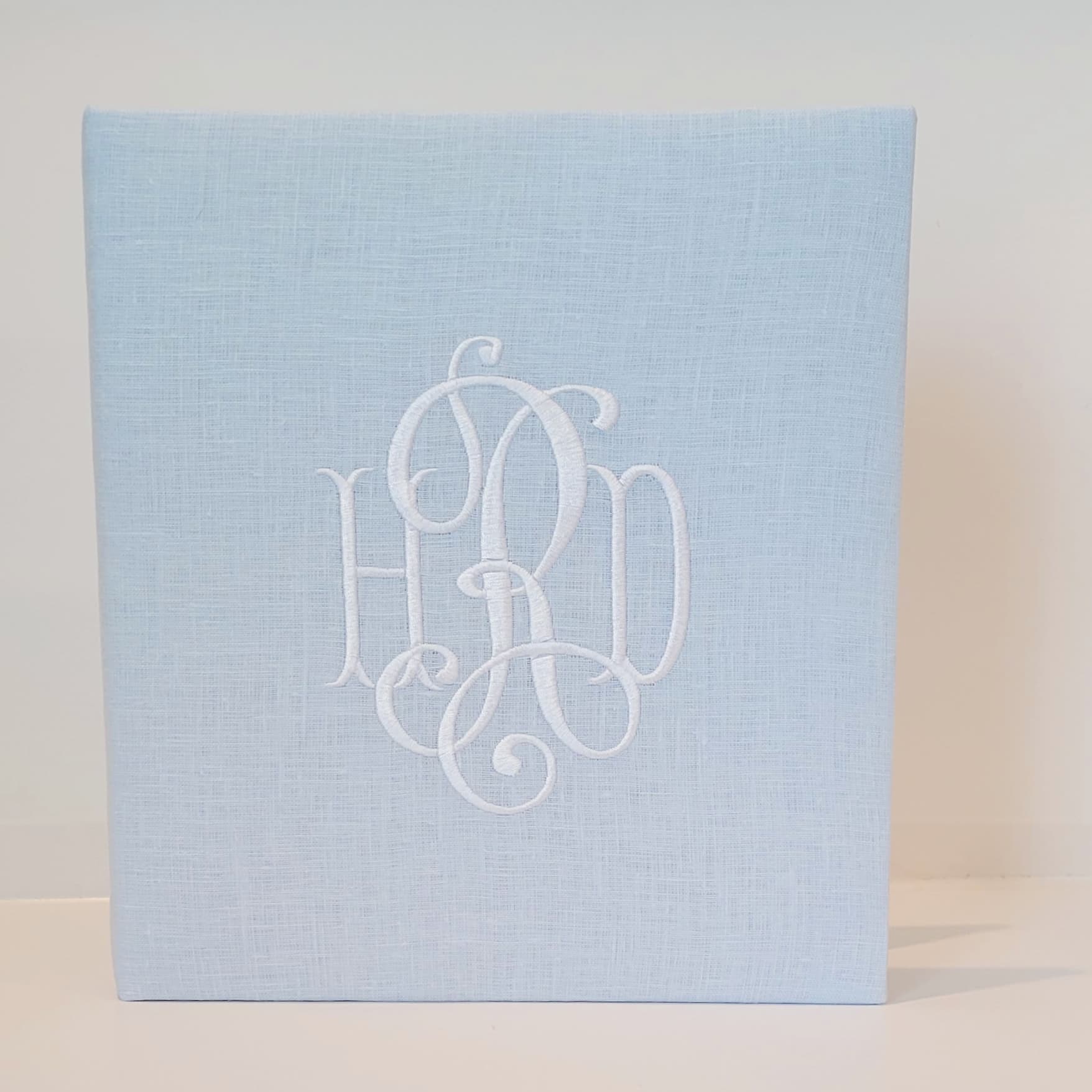 Baby Memory Book - Blue Silk (w/o Bow)