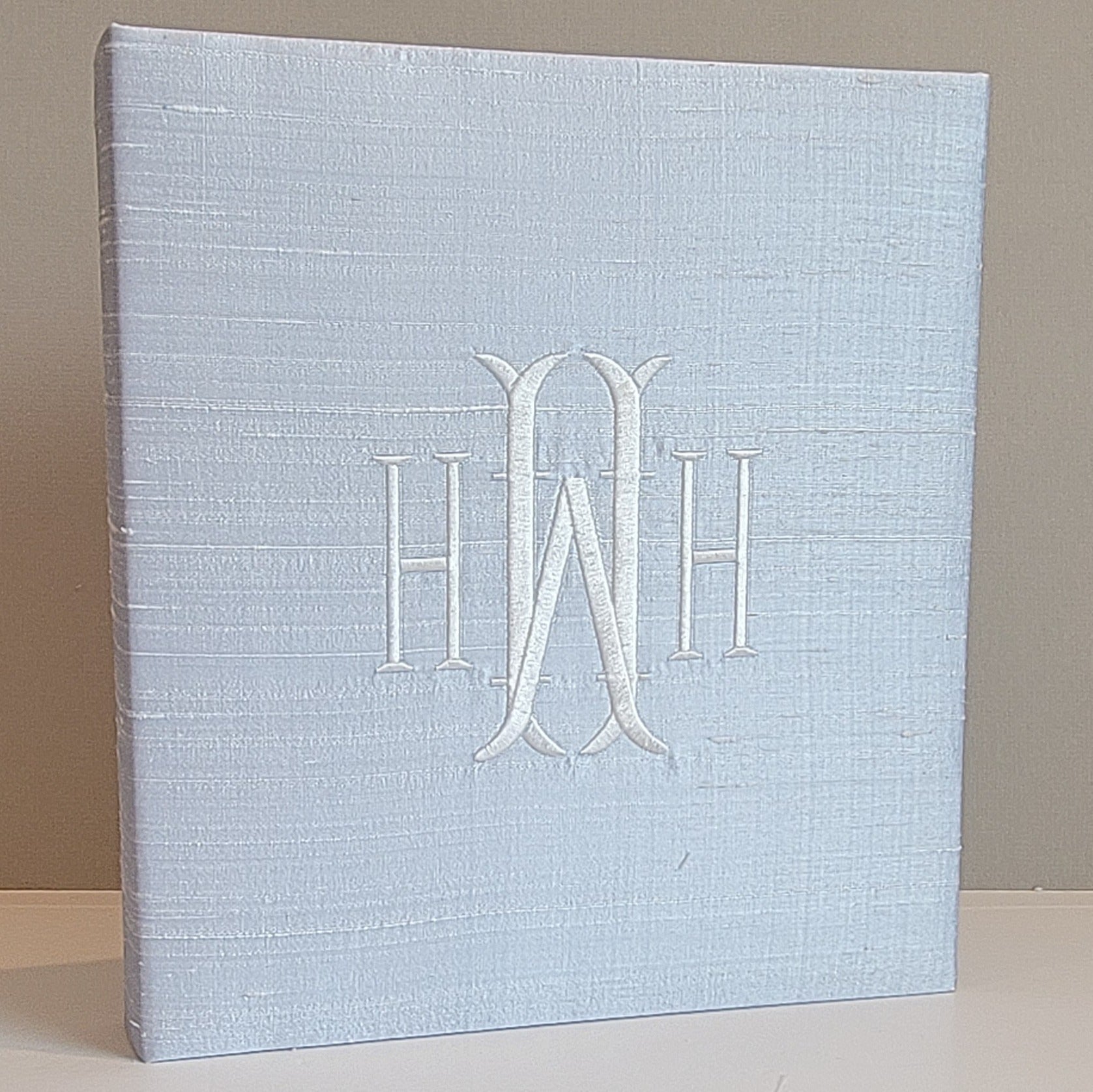 Baby Memory Book - Blue Silk (w/o Bow)