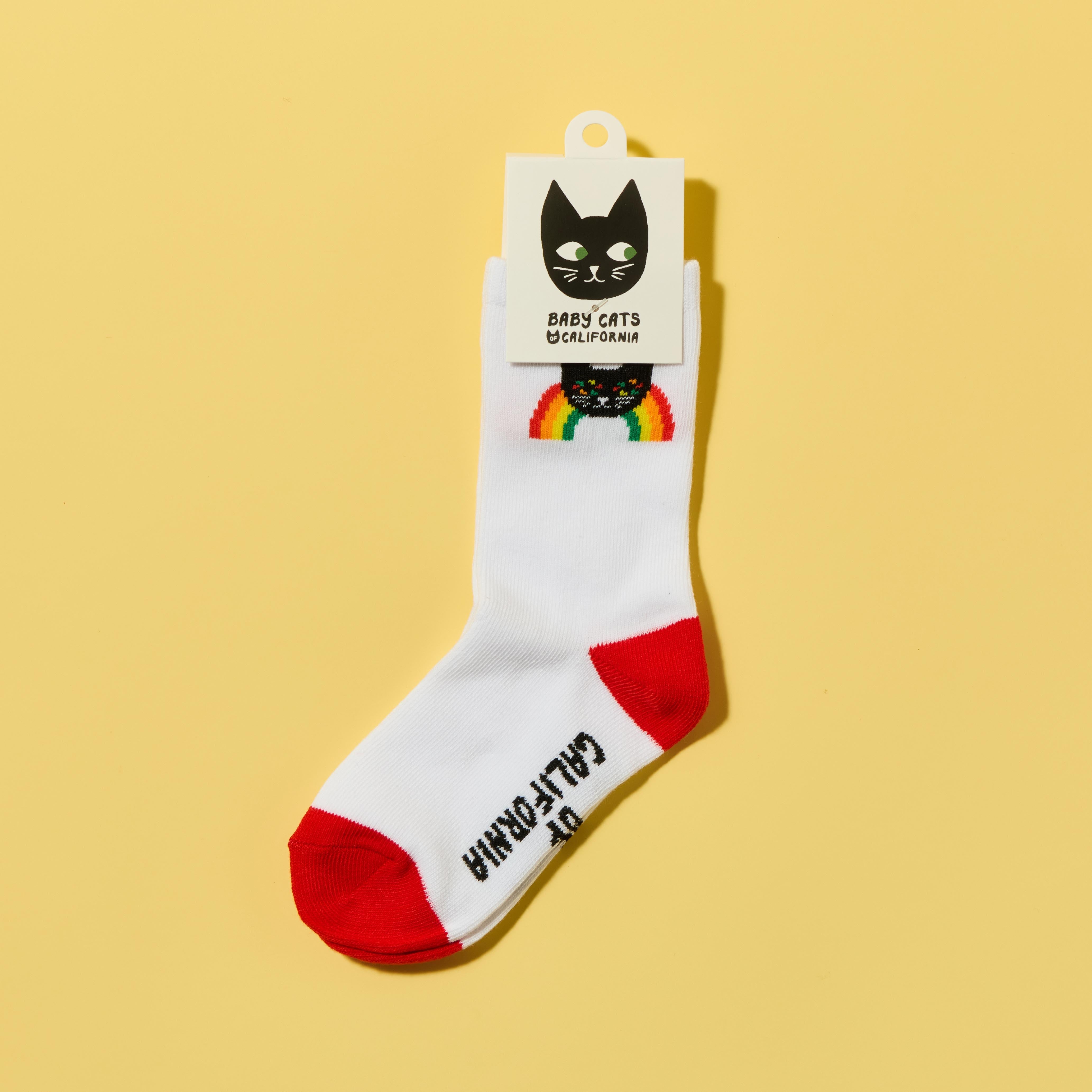 Kids Rainbow Cat Socks