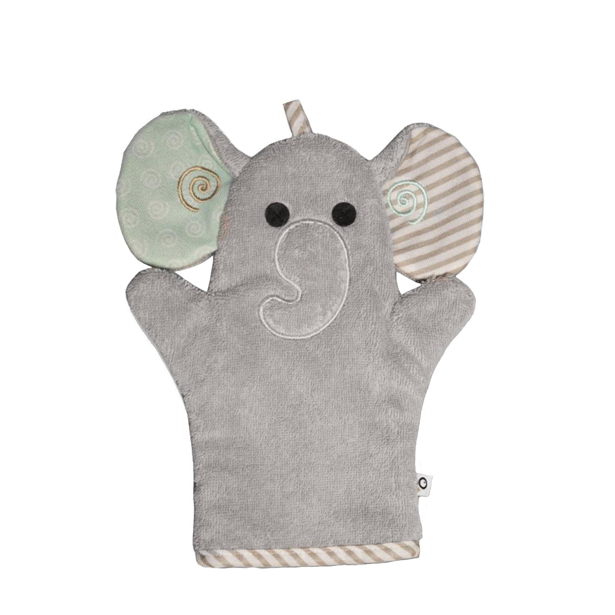 Baby Plush Terry Bath Mitt - Elle The Elephant