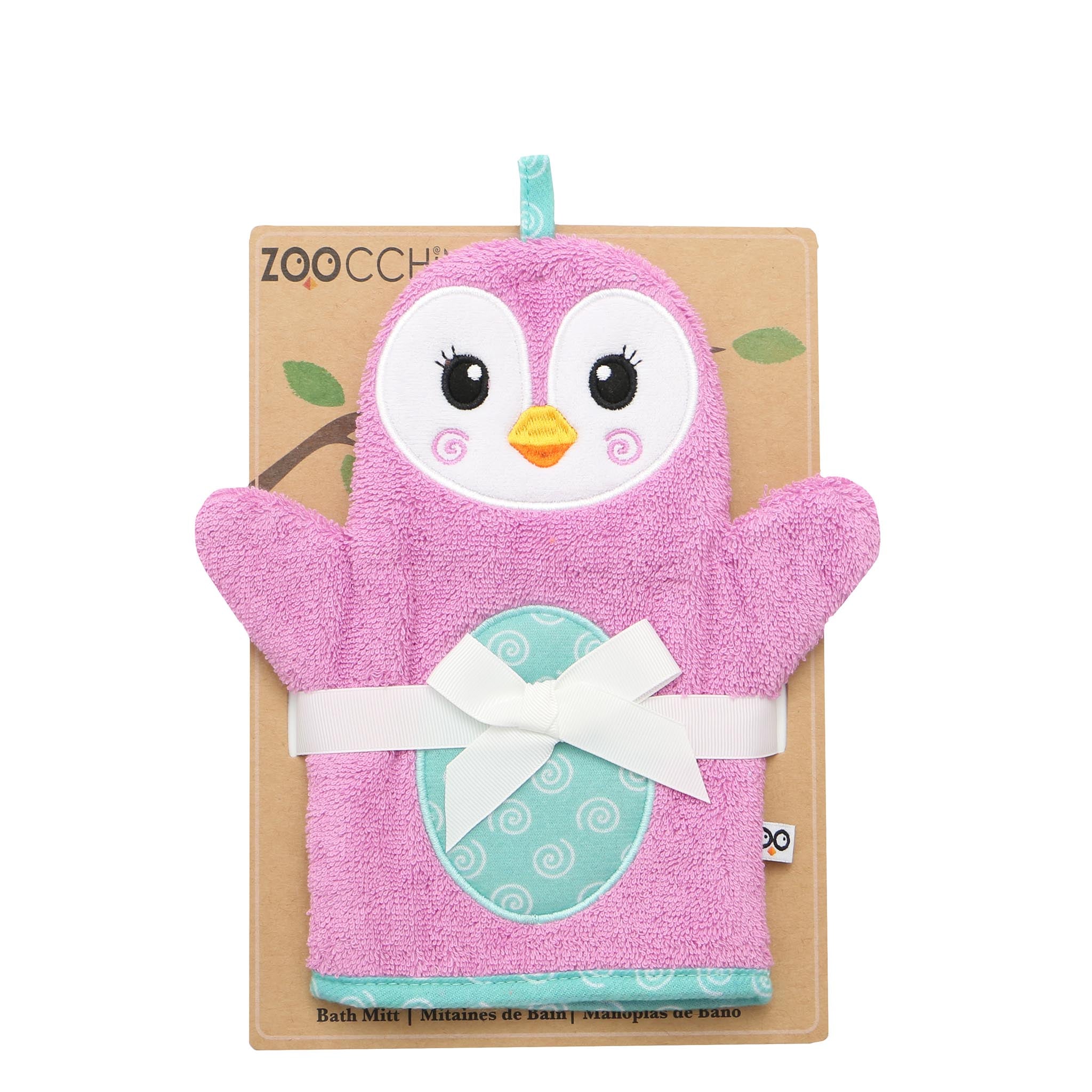 Baby Plush Terry Bath Mitt - Penny The Penguin
