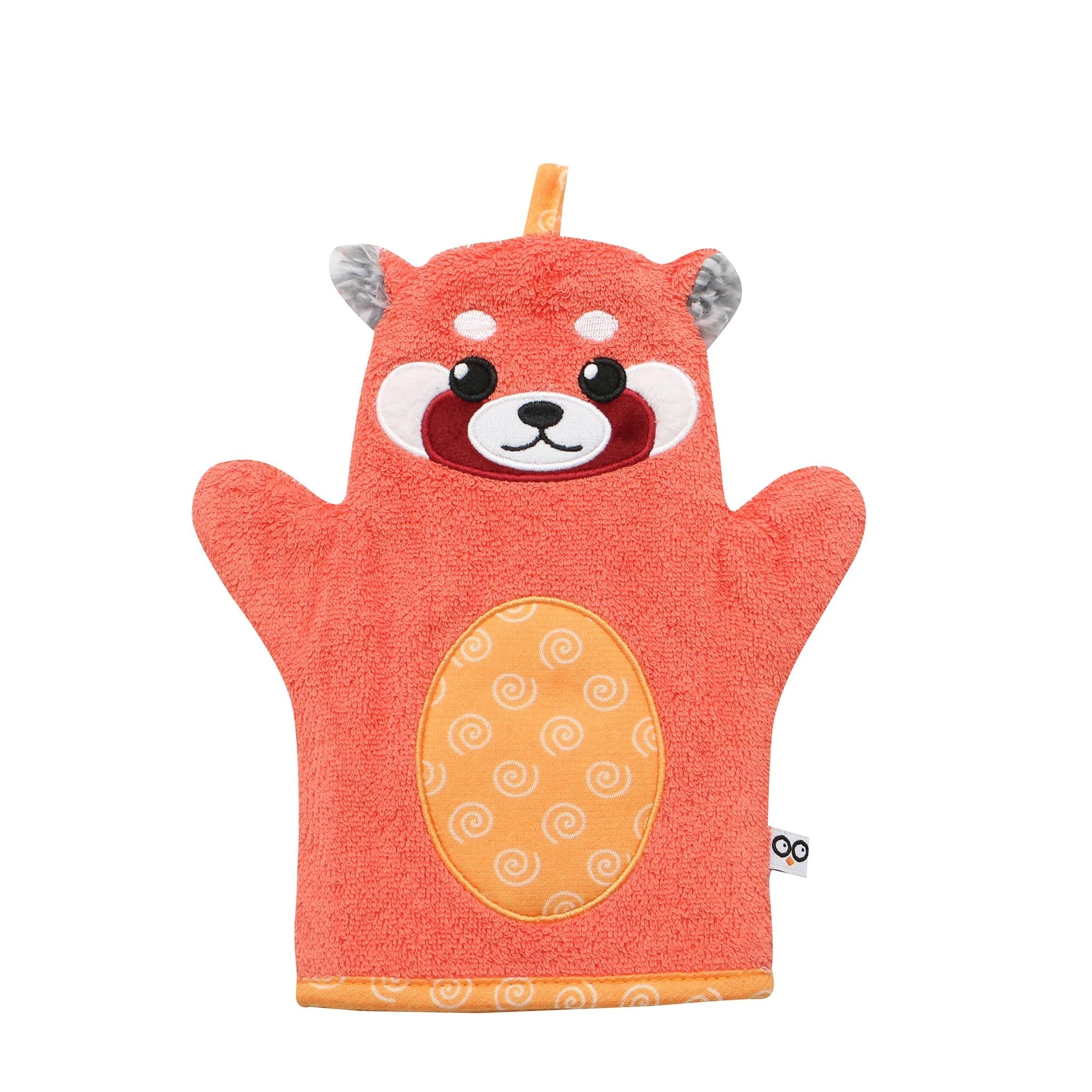 Baby Plush Terry Bath Mitt - Remi The Red Panda
