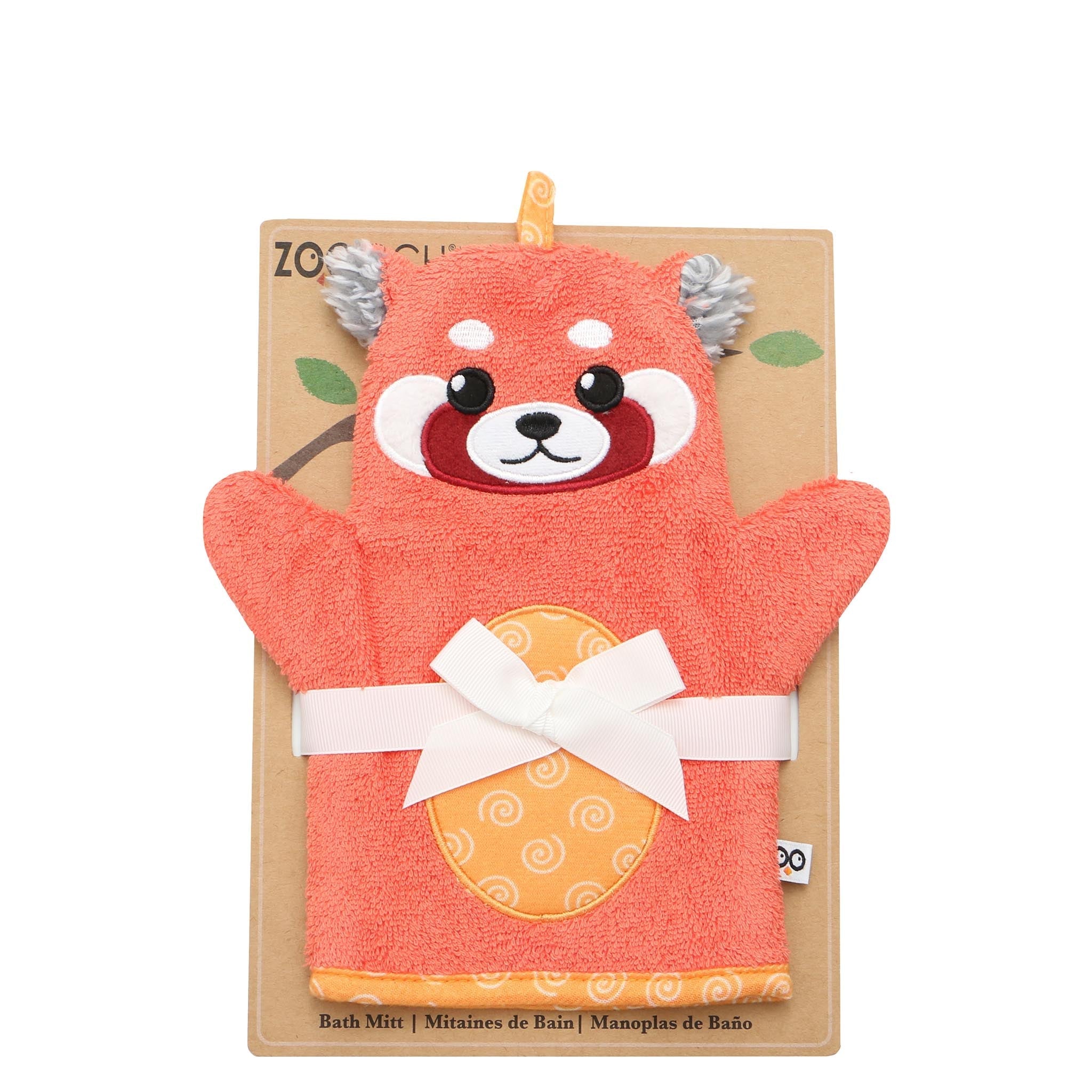 Baby Plush Terry Bath Mitt - Remi The Red Panda