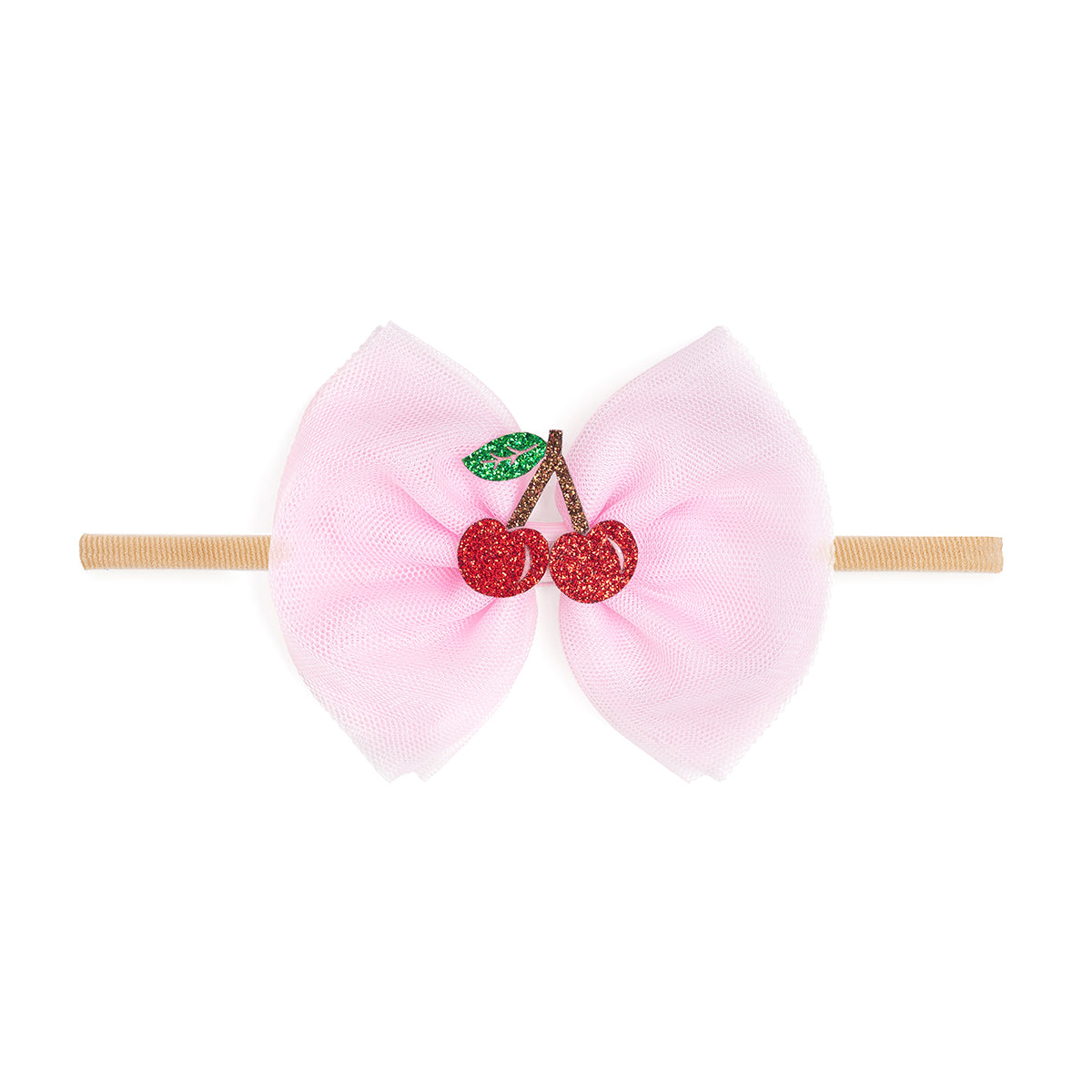 Cherry Tulle Bow Baby Headband