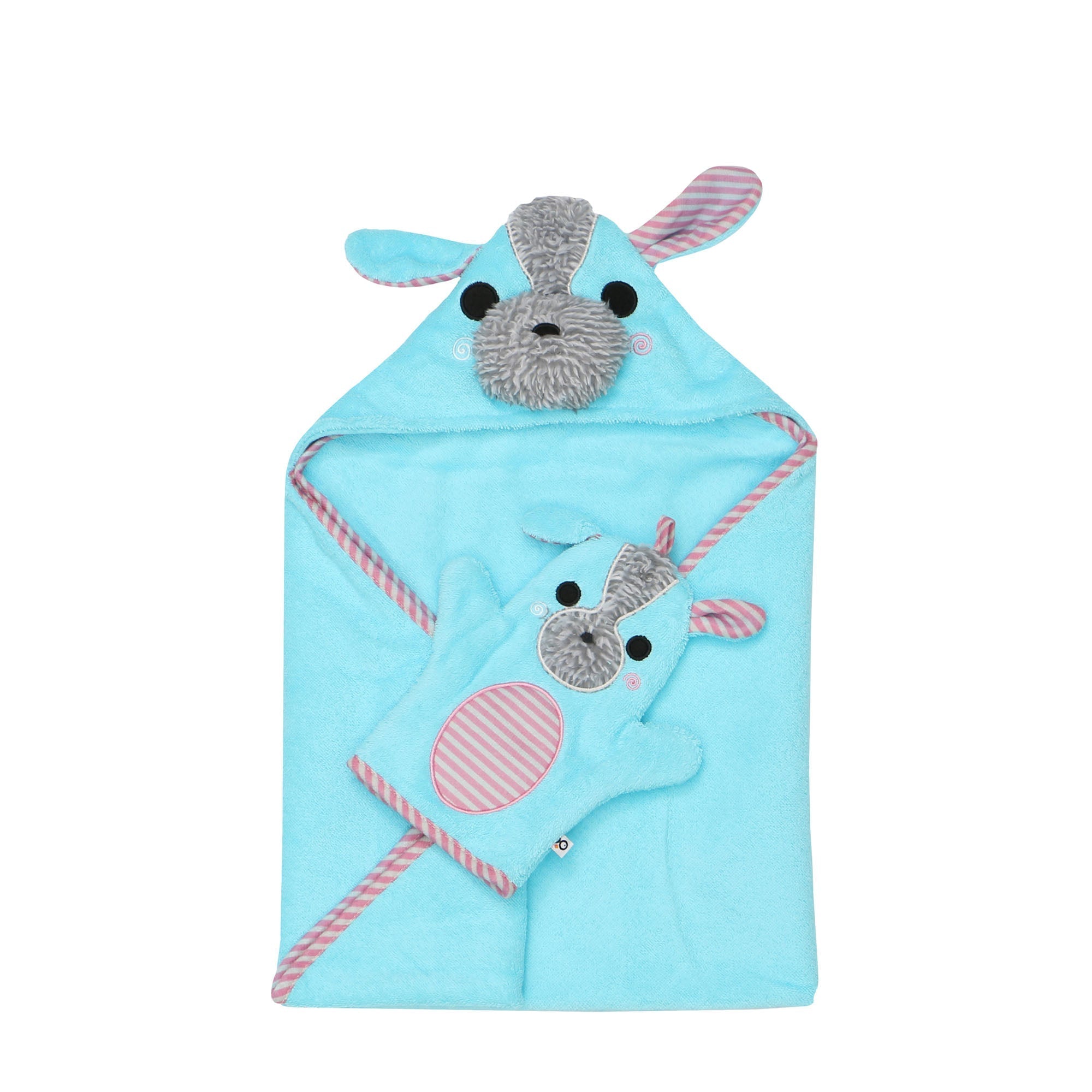 Baby Plush Terry Hooded Bath Towel - Yoko The Yorkie