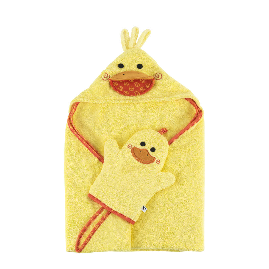Baby Plush Terry Hooded Bath Towel - Puddles The Duck
