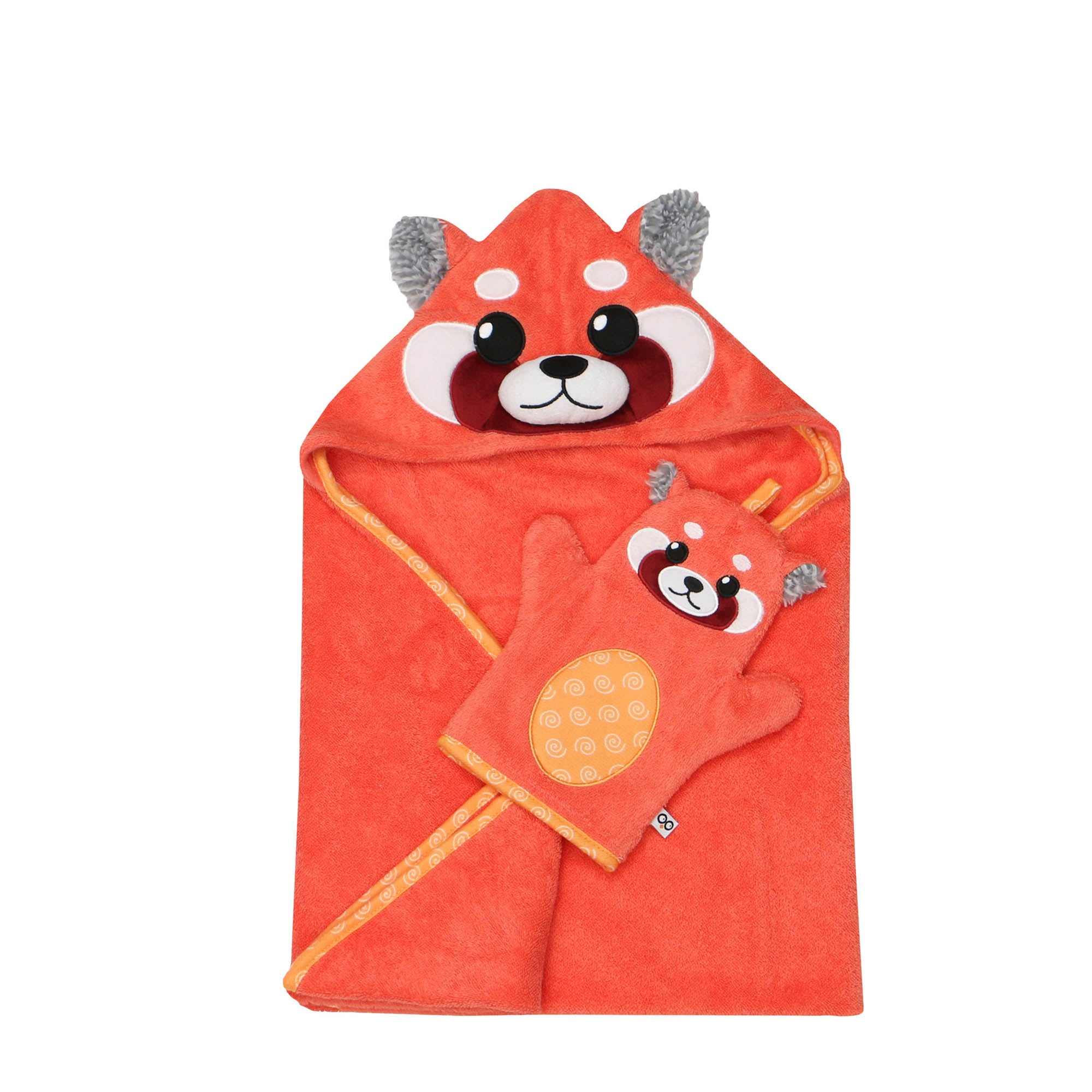 Baby Plush Terry Hooded Bath Towel - Remi The Red Panda