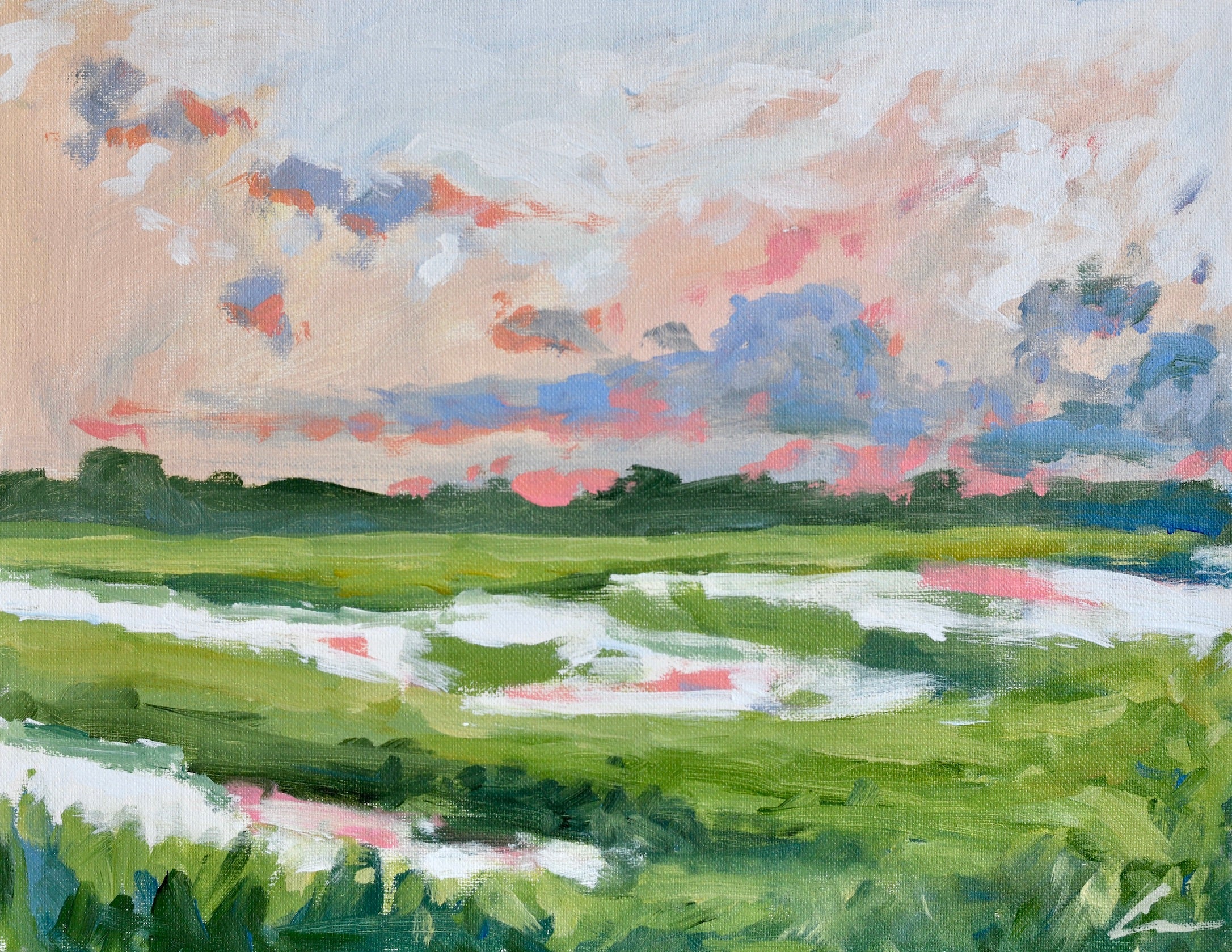 Back Deck At Sunset Print