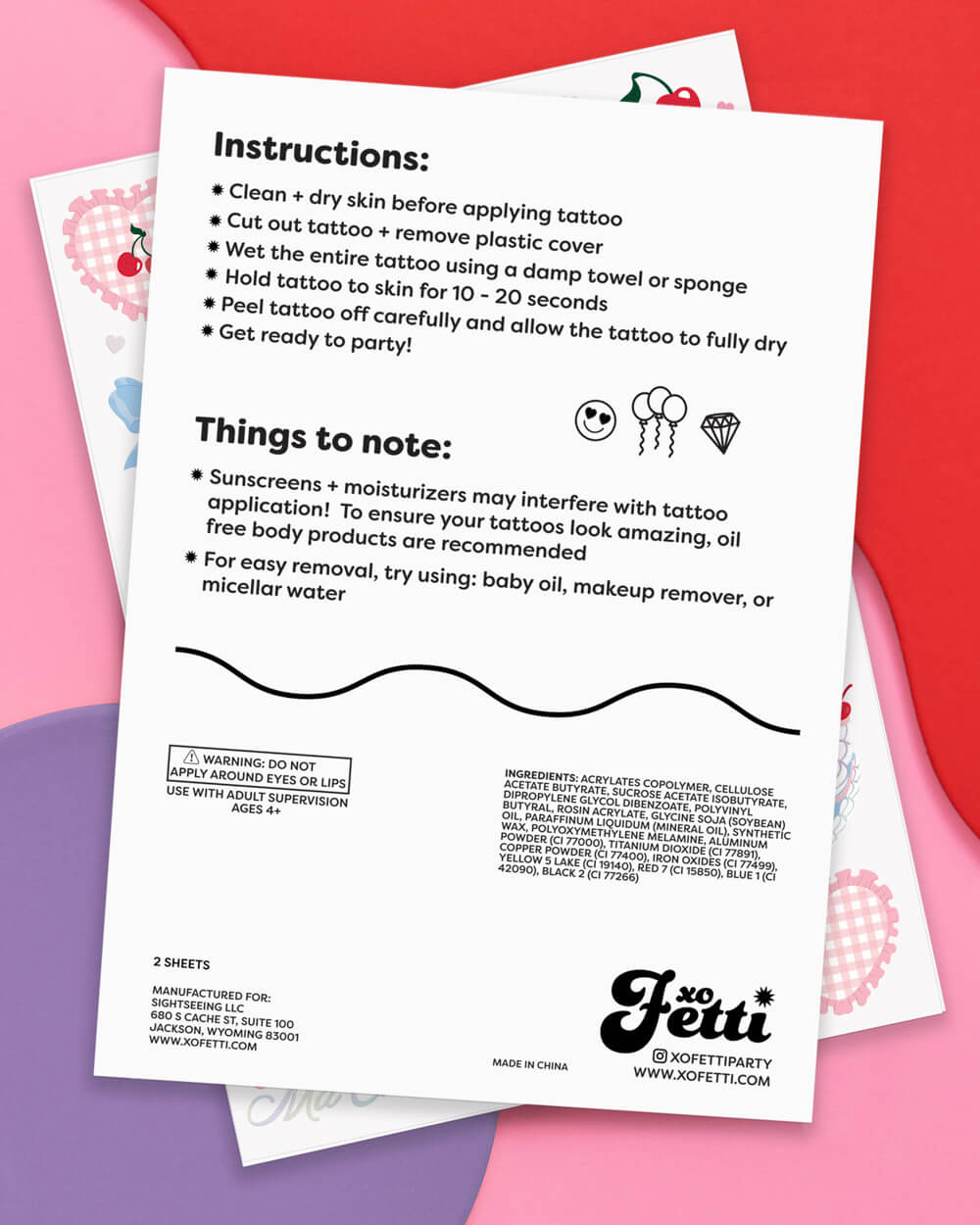 Cherry Tats - 50 Temporary Tattoos