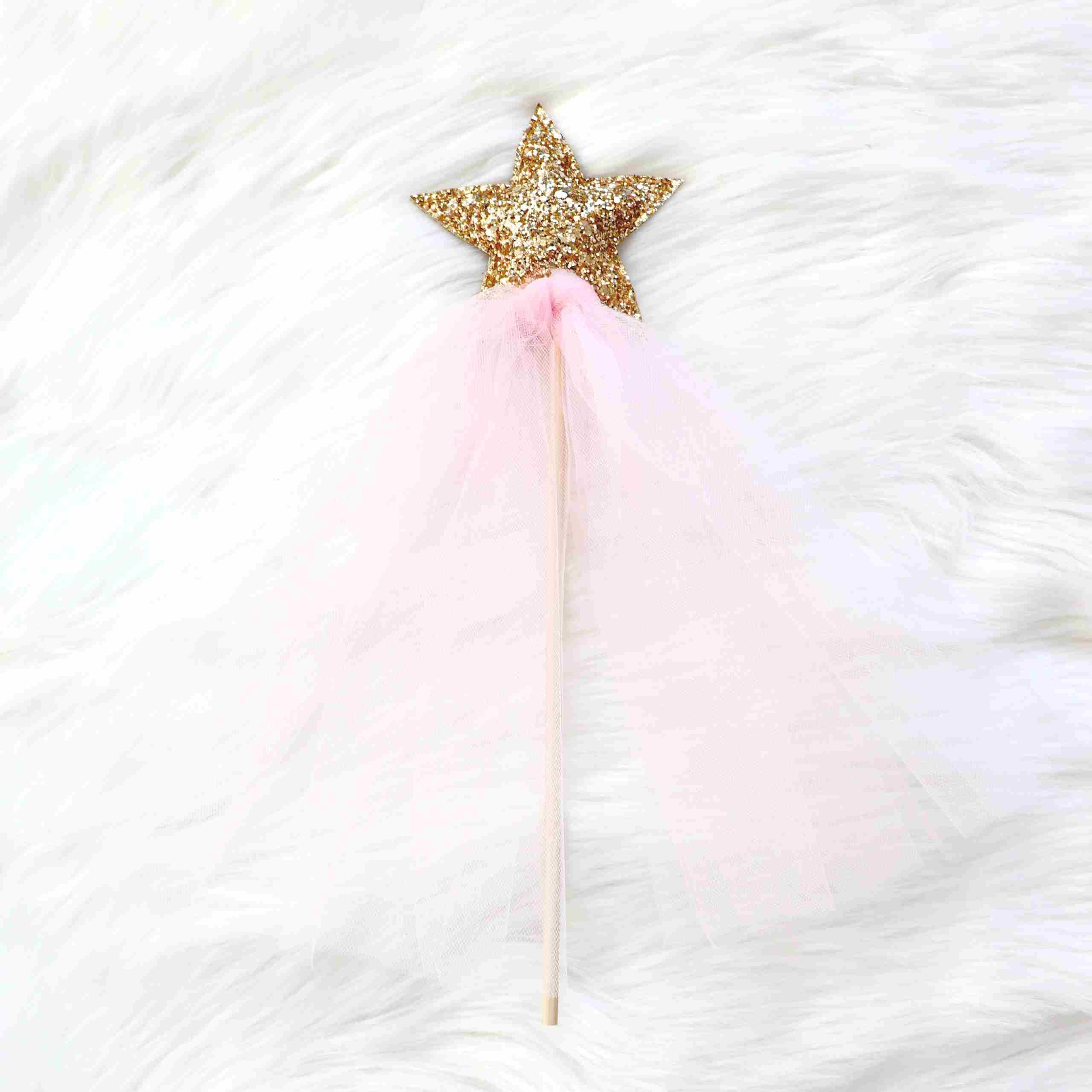 Sparkle Magic Wand - Gold/pink
