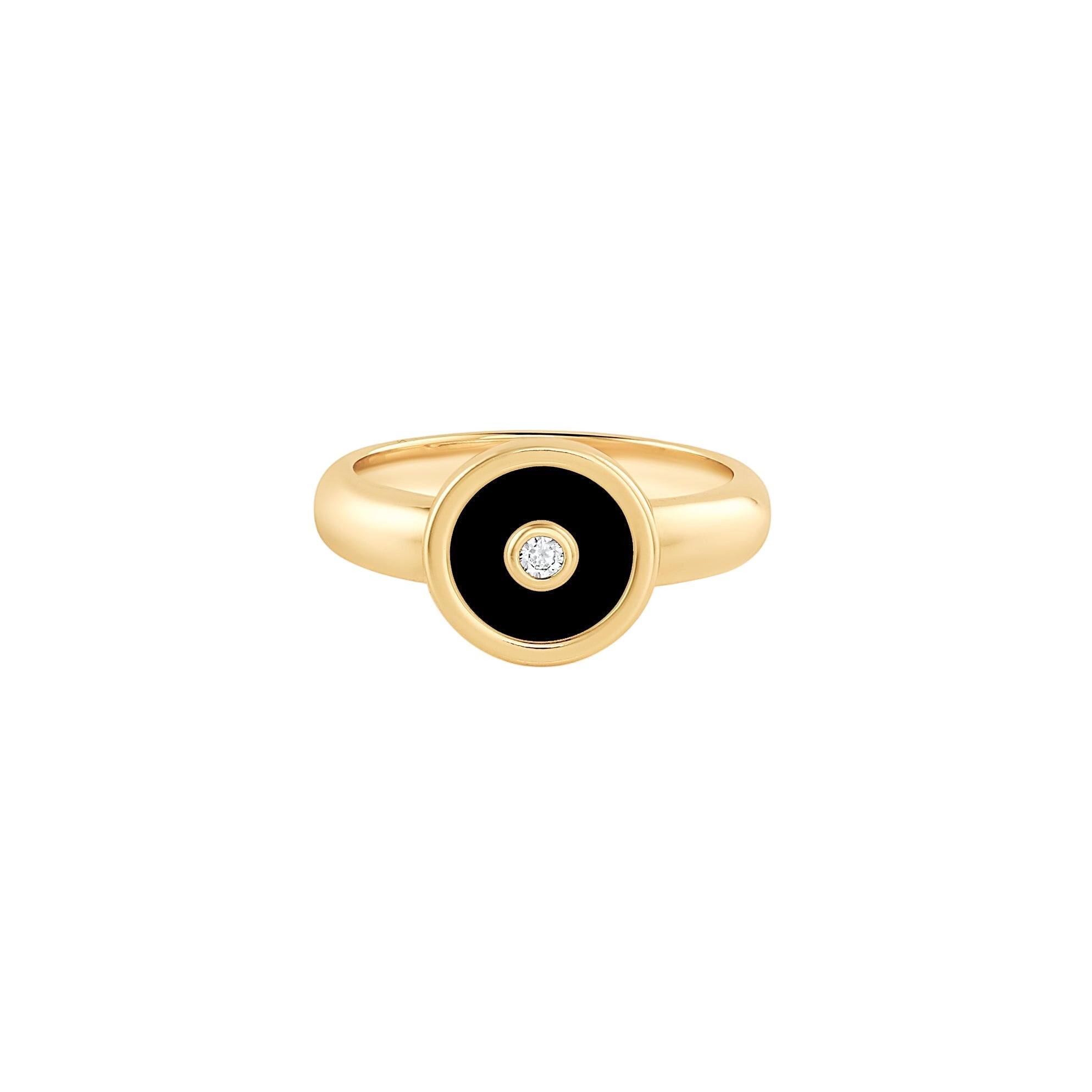 Balia Black Enamel Ring