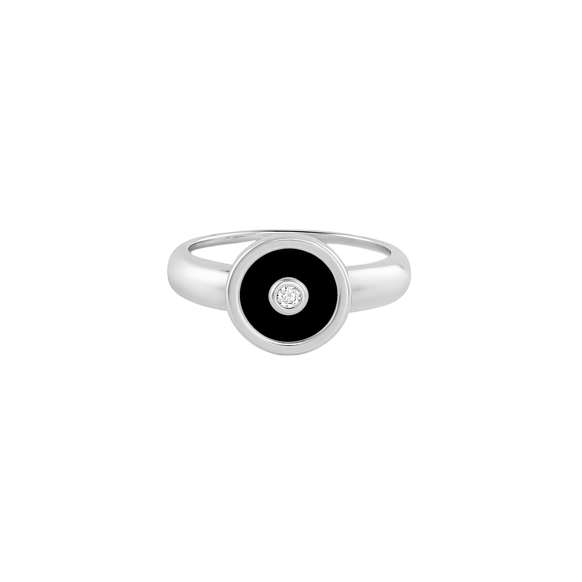 Balia Black Enamel Ring