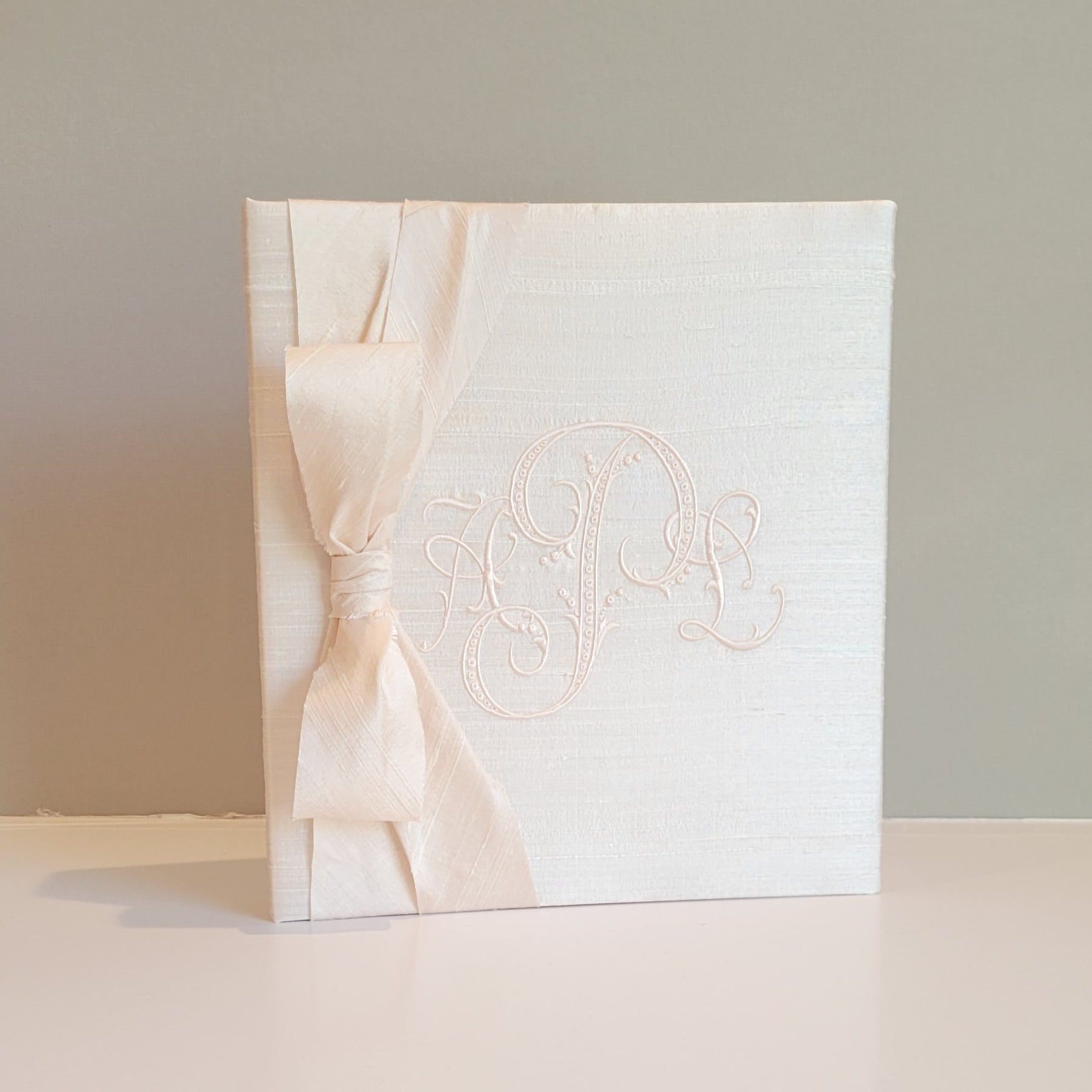 Baby Memory Book - Ballerina Silk (w/ Silk Bow)