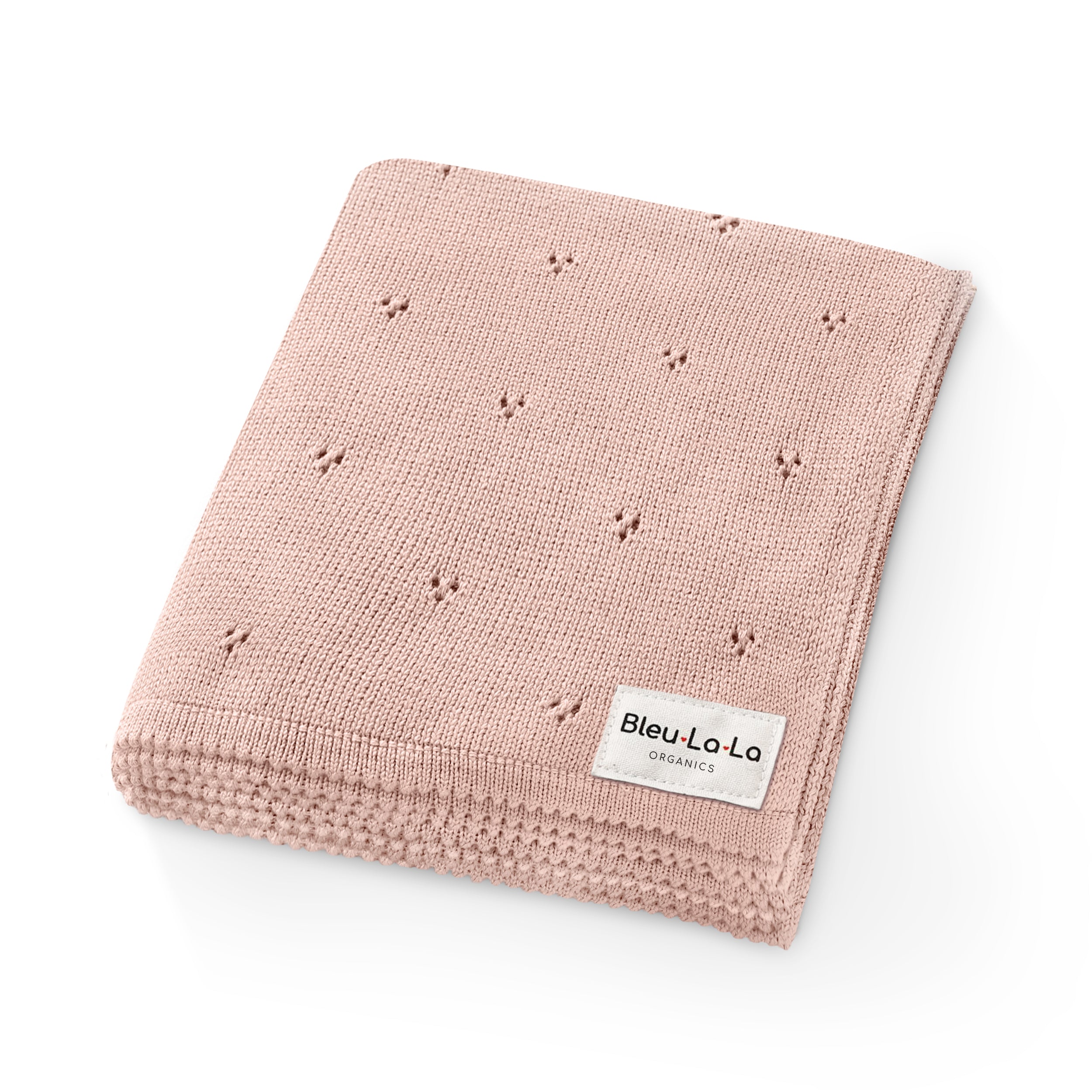 Organic Pointelle Knit Swaddle Blanket by Bleu La La