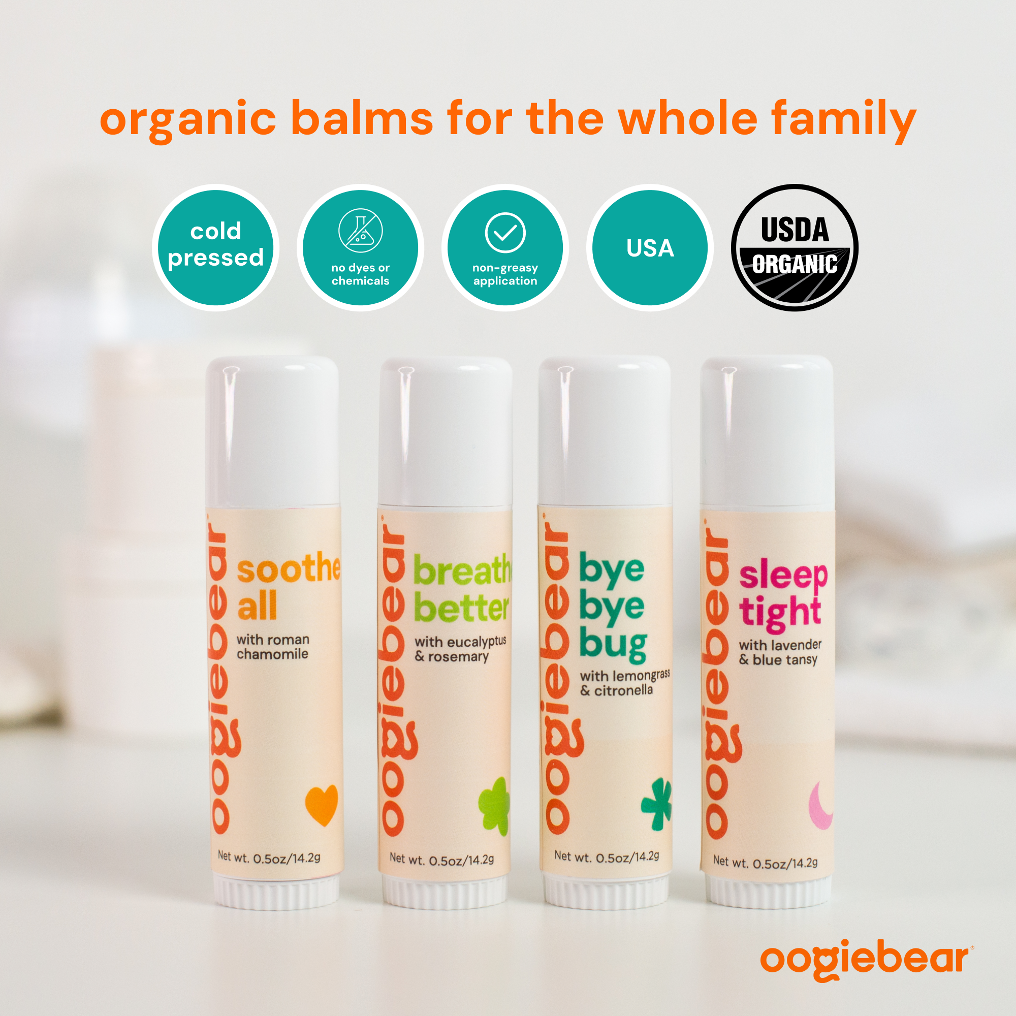 Oogiebear 4-pack Balm Collection