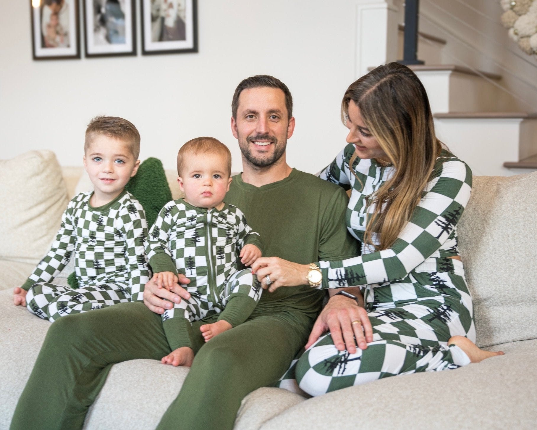 Bamboo Toddler And Kids Christmas Pajamas | Matching Family Holiday Set - Christmas Trees