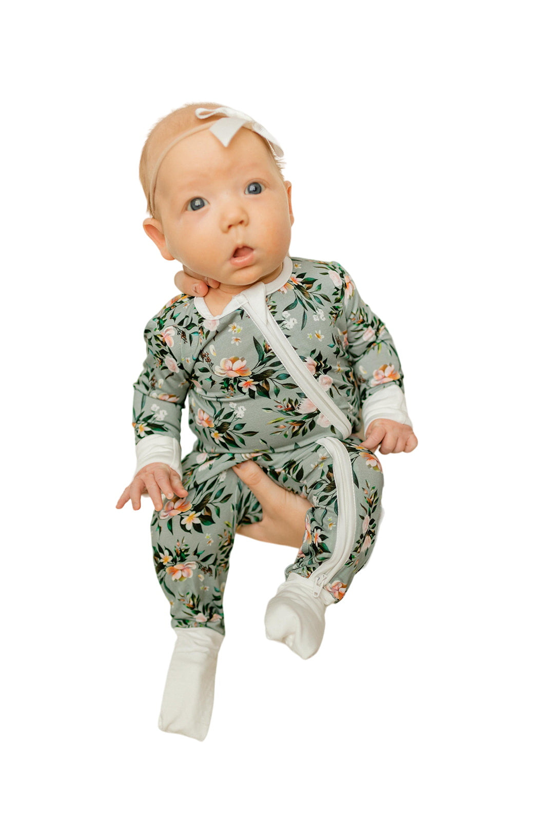 Bamboo Baby Convertible Jumpsuit 0-3 Months - Botanical
