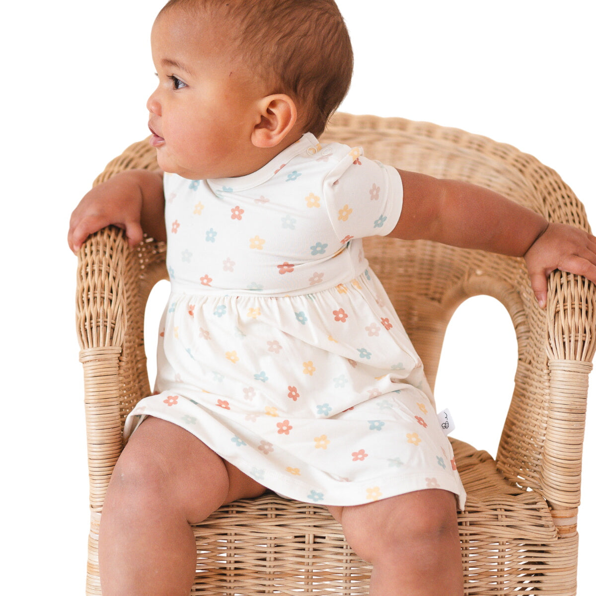 Bamboo Short Sleeve Twirl Bodysuit Dress