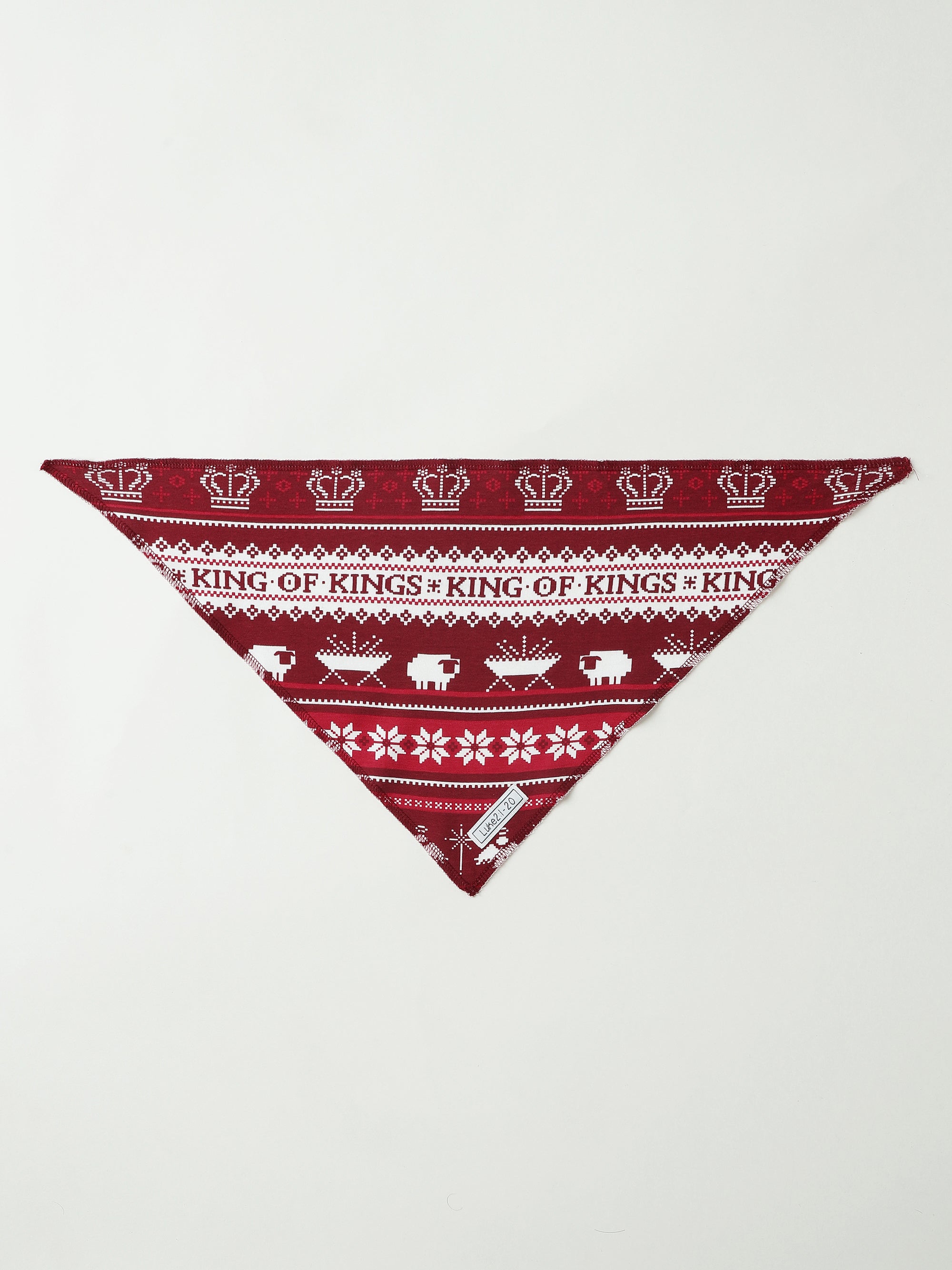 King Of Kings Ruby Red Pet Bandana Cotton