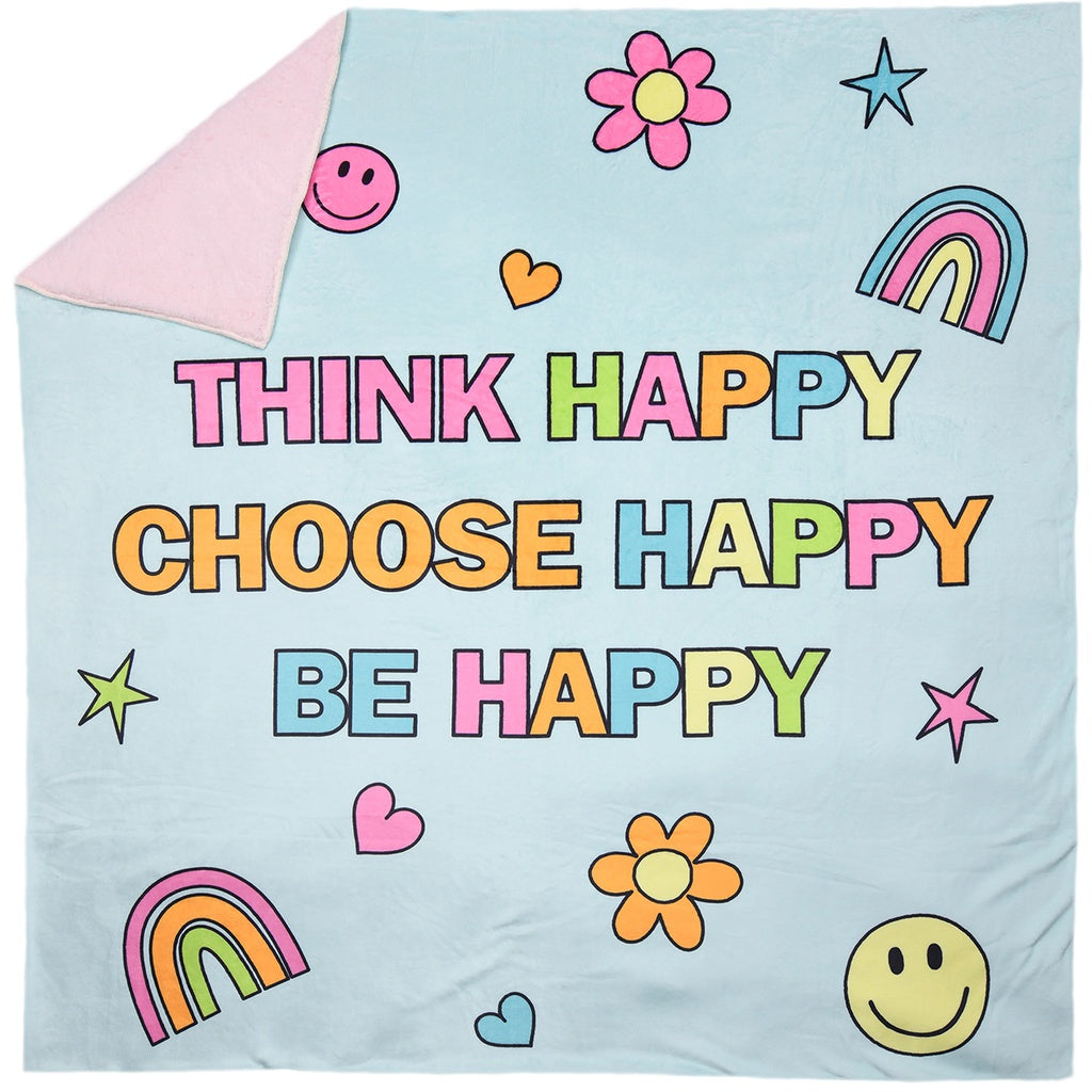 Iscream - Be Happy Sherpa Blanket