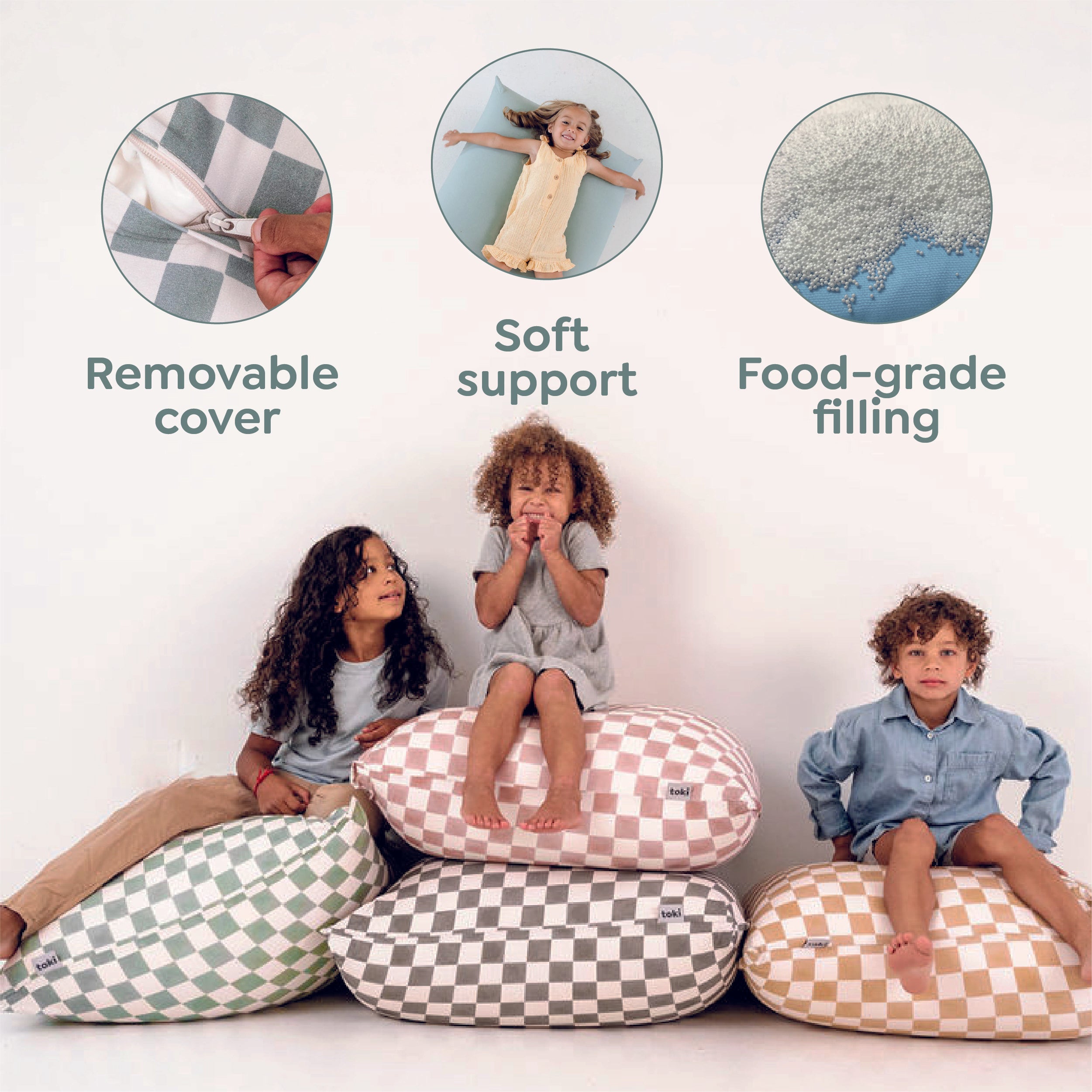 Checker Toffee Bean Bag