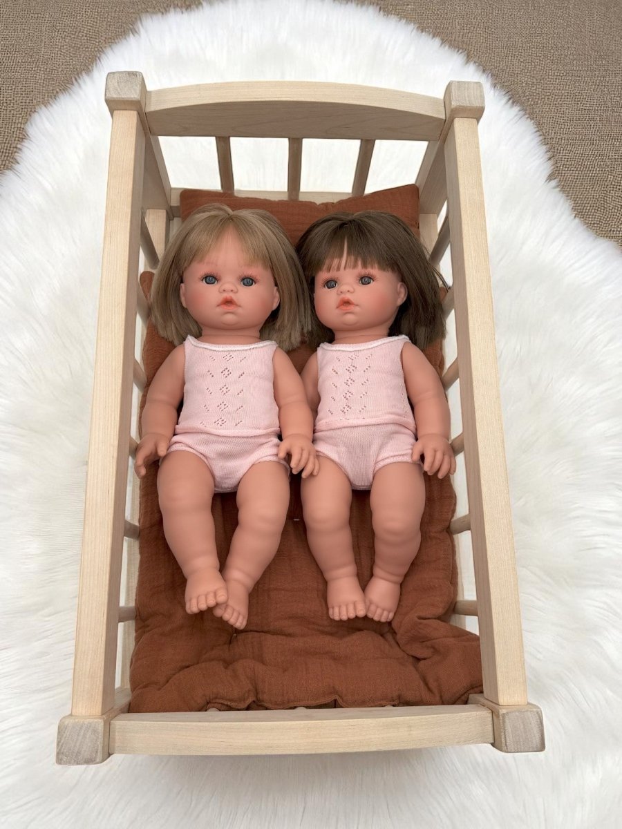 Bebenita | Wooden Baby Doll Cradle Bed In Natural Birch