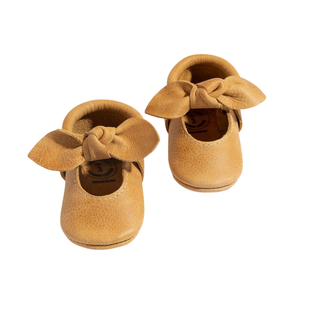 Beehive State Knotted Bow Baby Shoe