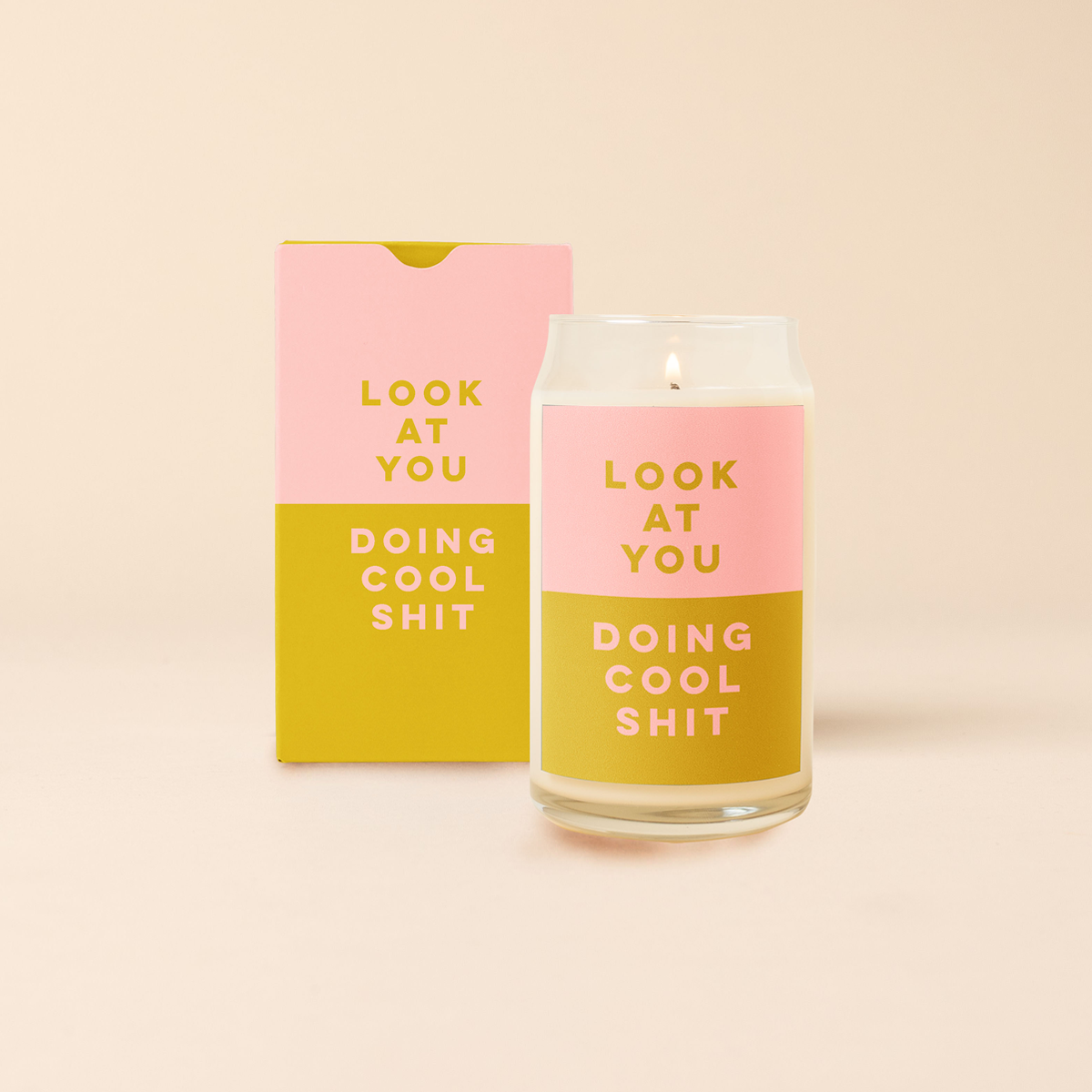 Candle Can Glass - Color Me Happy