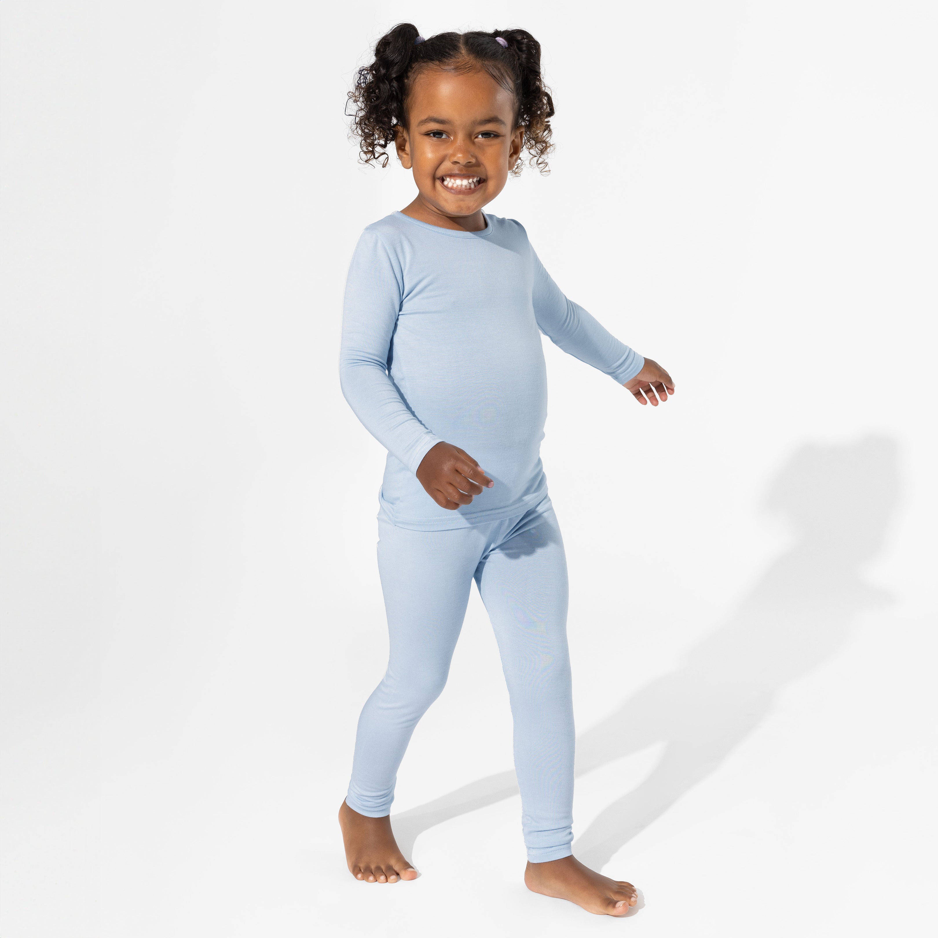 Sky Blue Bamboo Kids Pajamas
