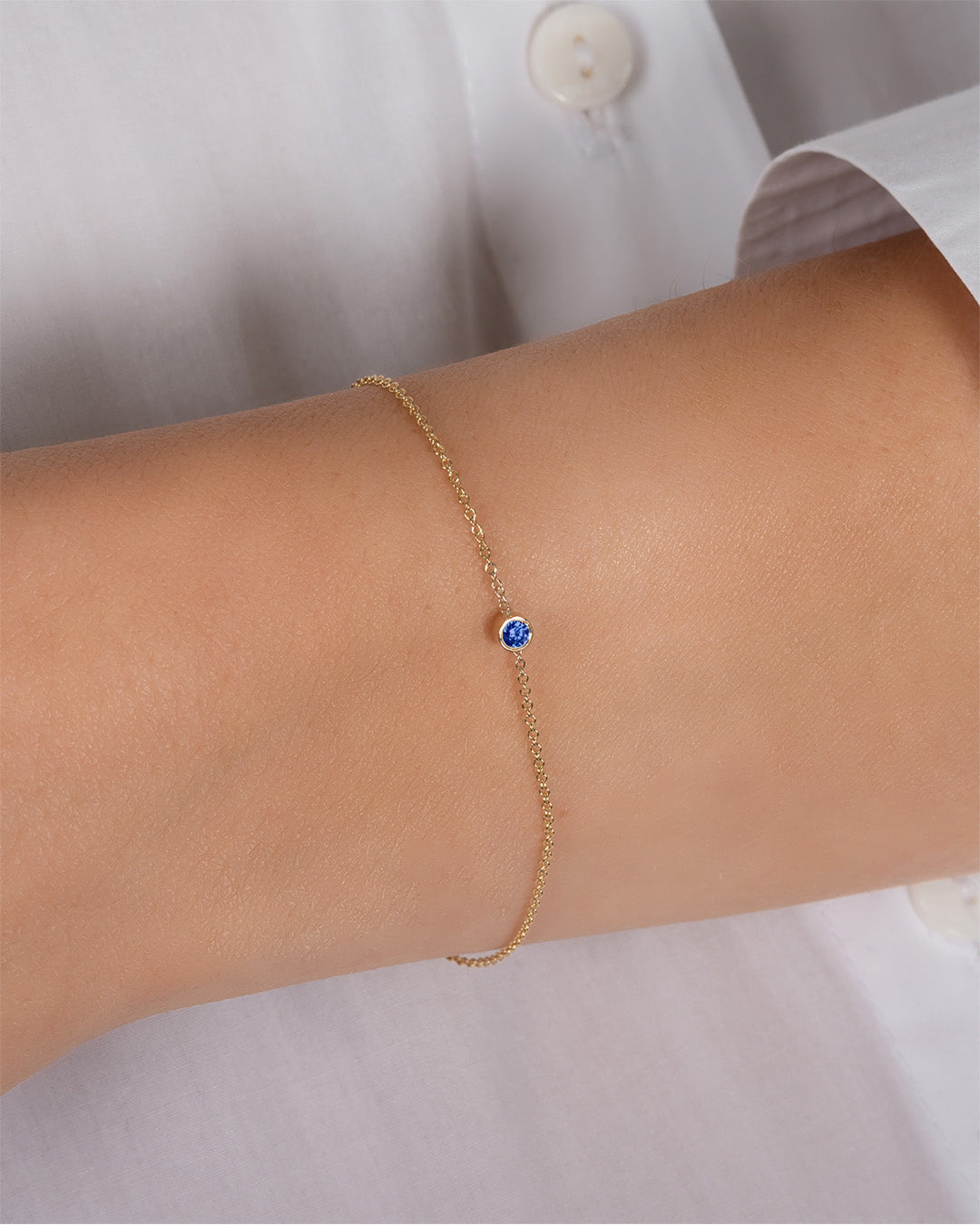 Birthstone Bezel Bracelet