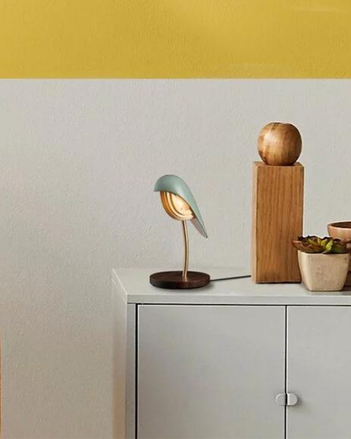 Desk Lamp Bird Ivory White