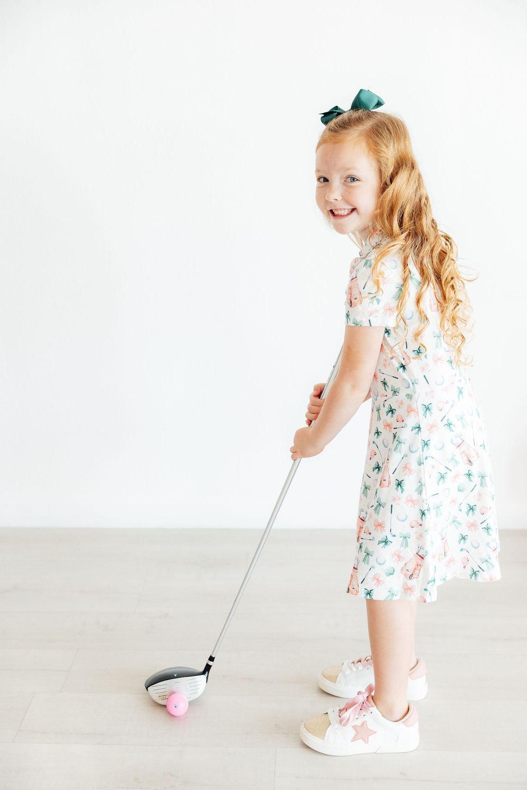 Birdies & Bows S/s Polo Dress