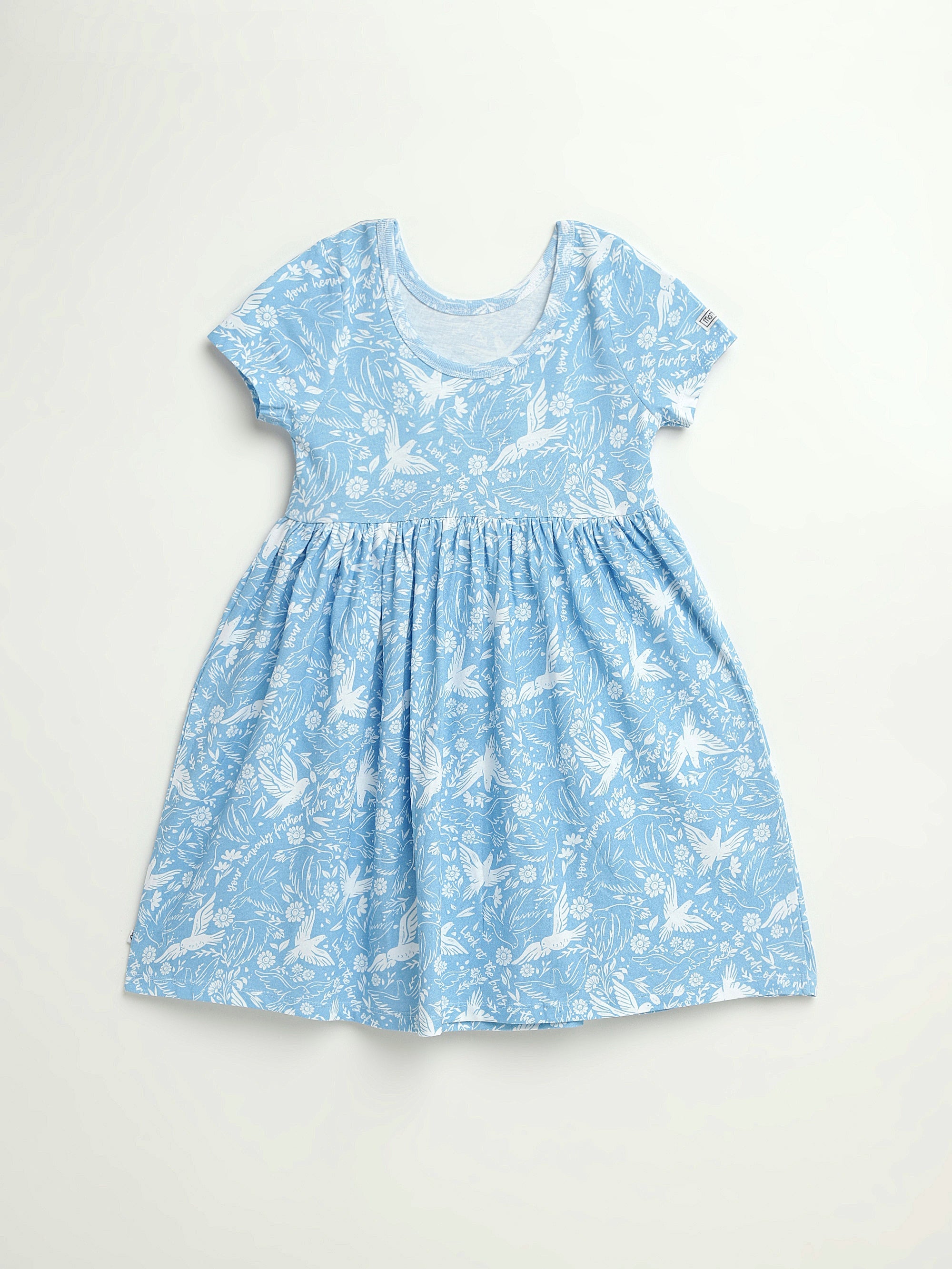 Birds Of The Air Twirl Dress Cotton