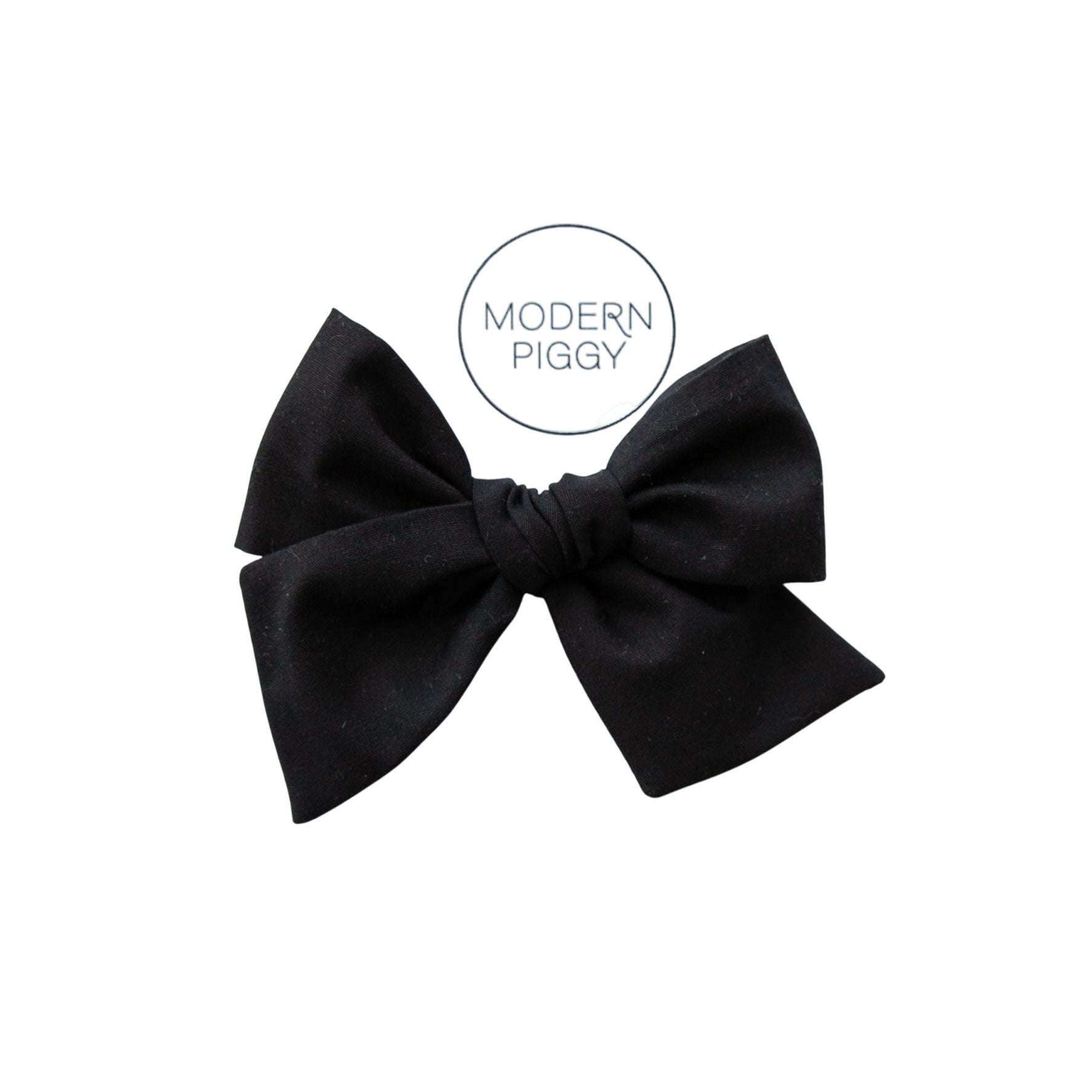 Black | Oversized Hand-tied Bow