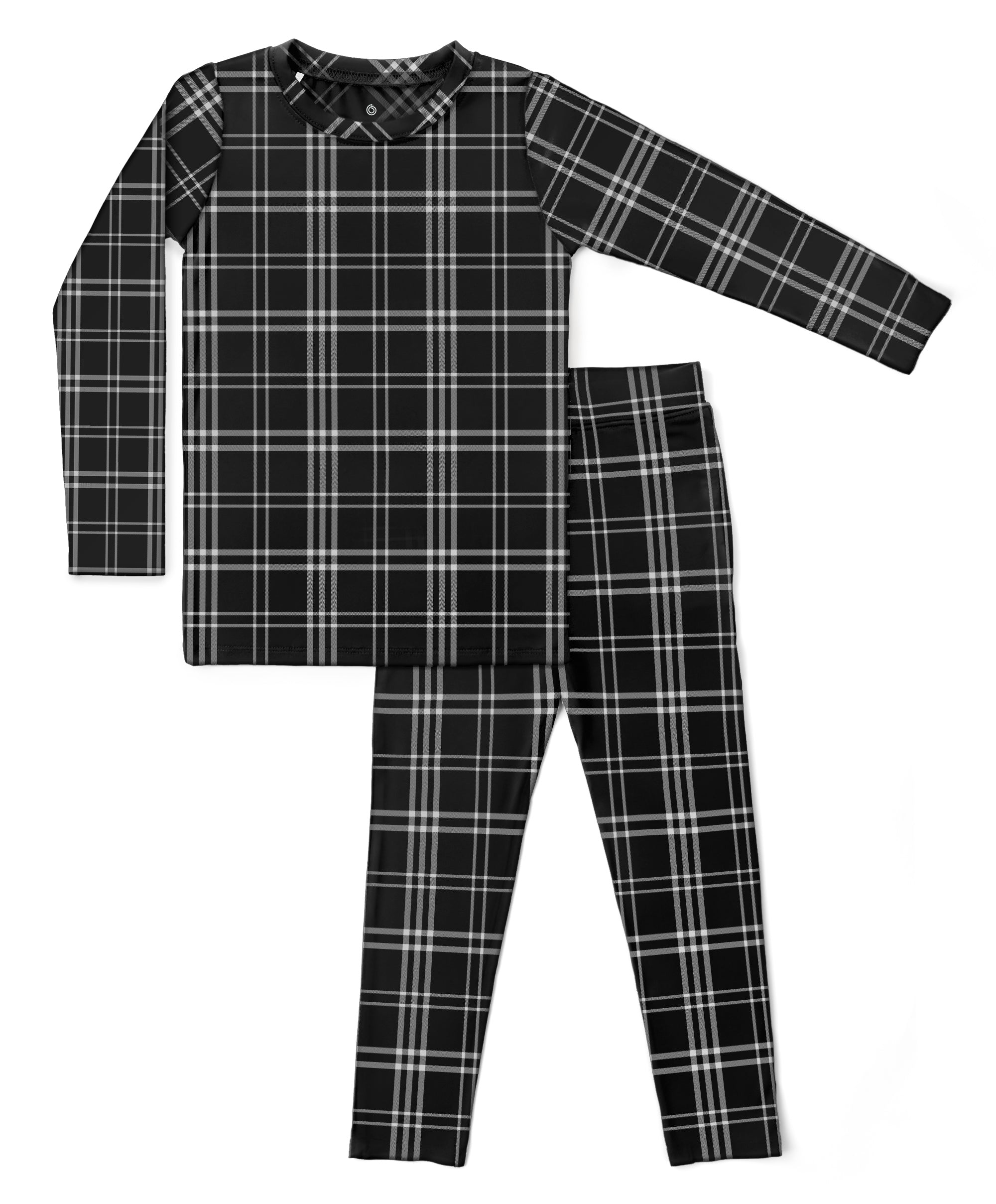 Black Plaid Two-piece Set