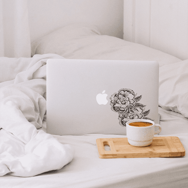 Black And White Flowers Wall Decals