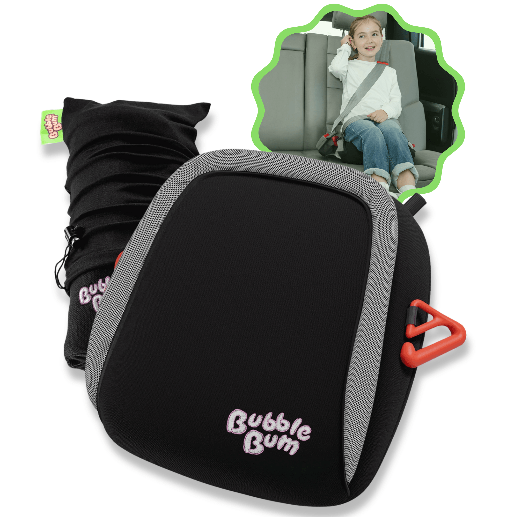 Bubblebum Inflatable Car Booster Seat - Travel Booster Seat - Black Style ✔️