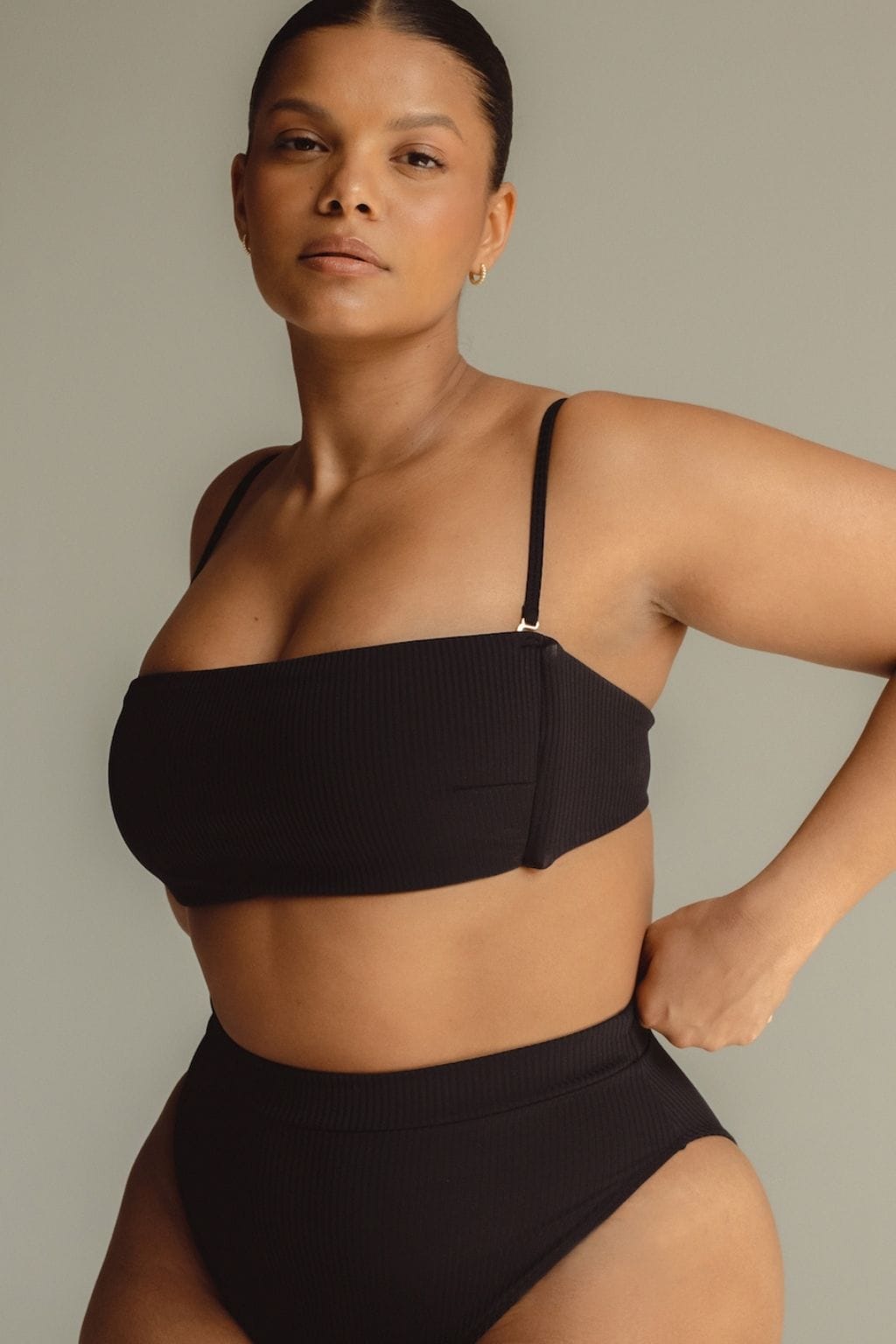 Black Rib Summer Bikini Top