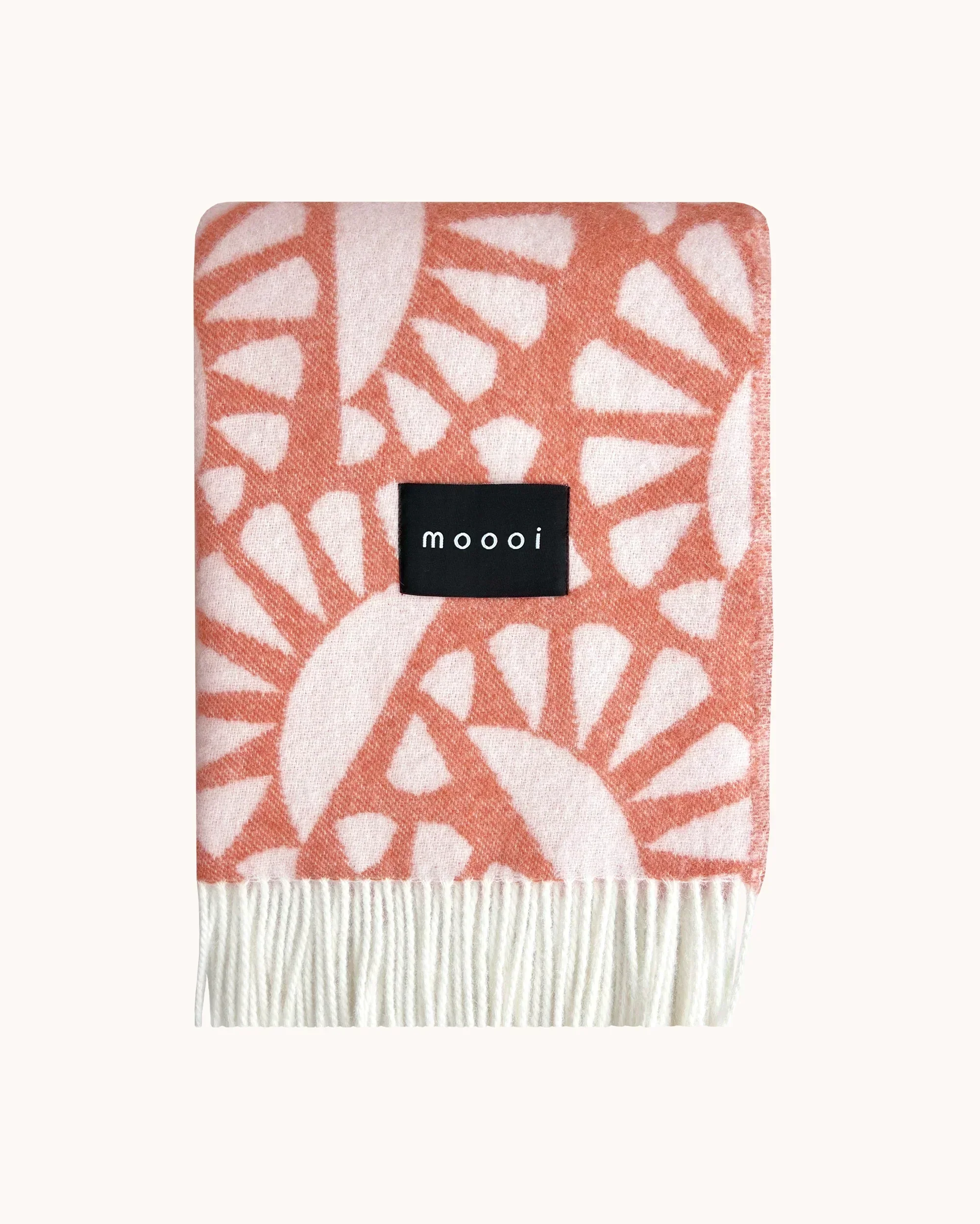 Blanket Moooi Woodblock Beetle Rust Cream