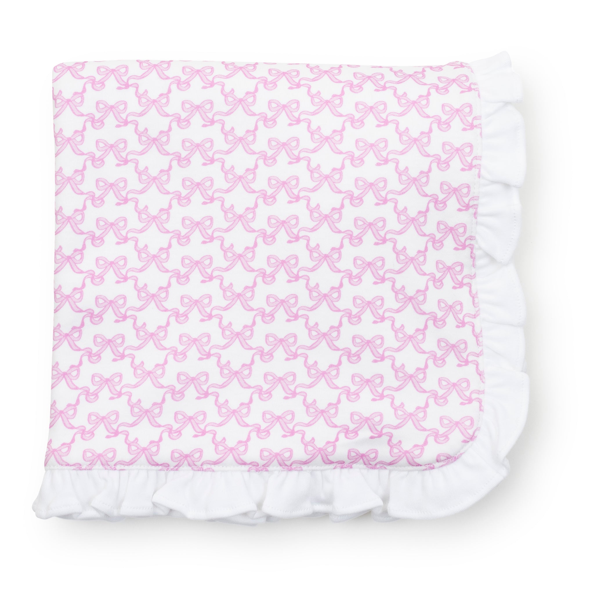 Ruffled Girls' Blanket Pretty Pink Bows