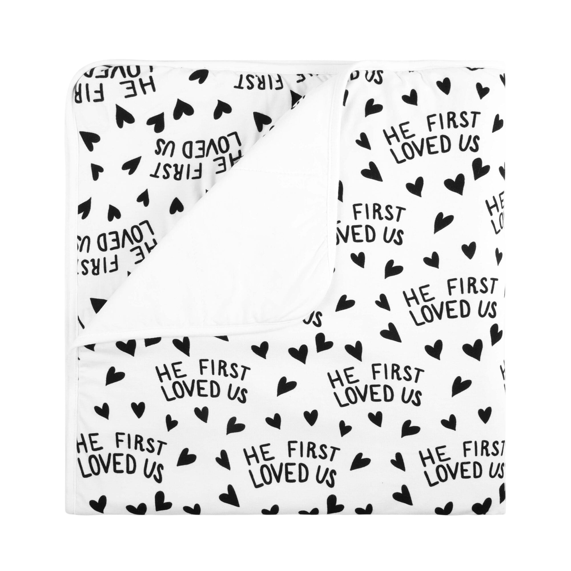 He First Loved Us Blanket Cotton