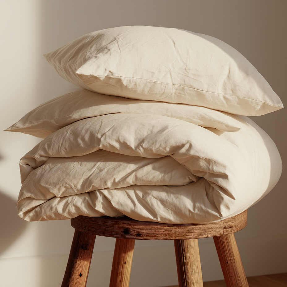 Organic Cotton Sateen Sheet Set & Duvet Cover