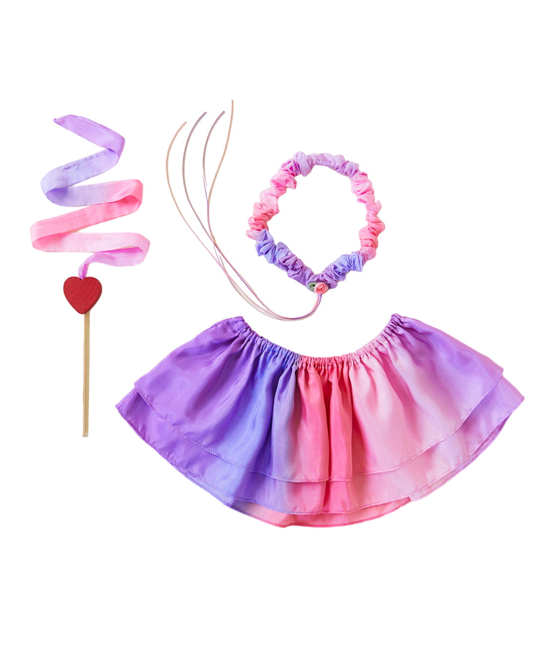 green emerald velvet dress SARAH'S SILKS Fairy Dress, Rainbow/Lavender – Noah's Toys main image 0