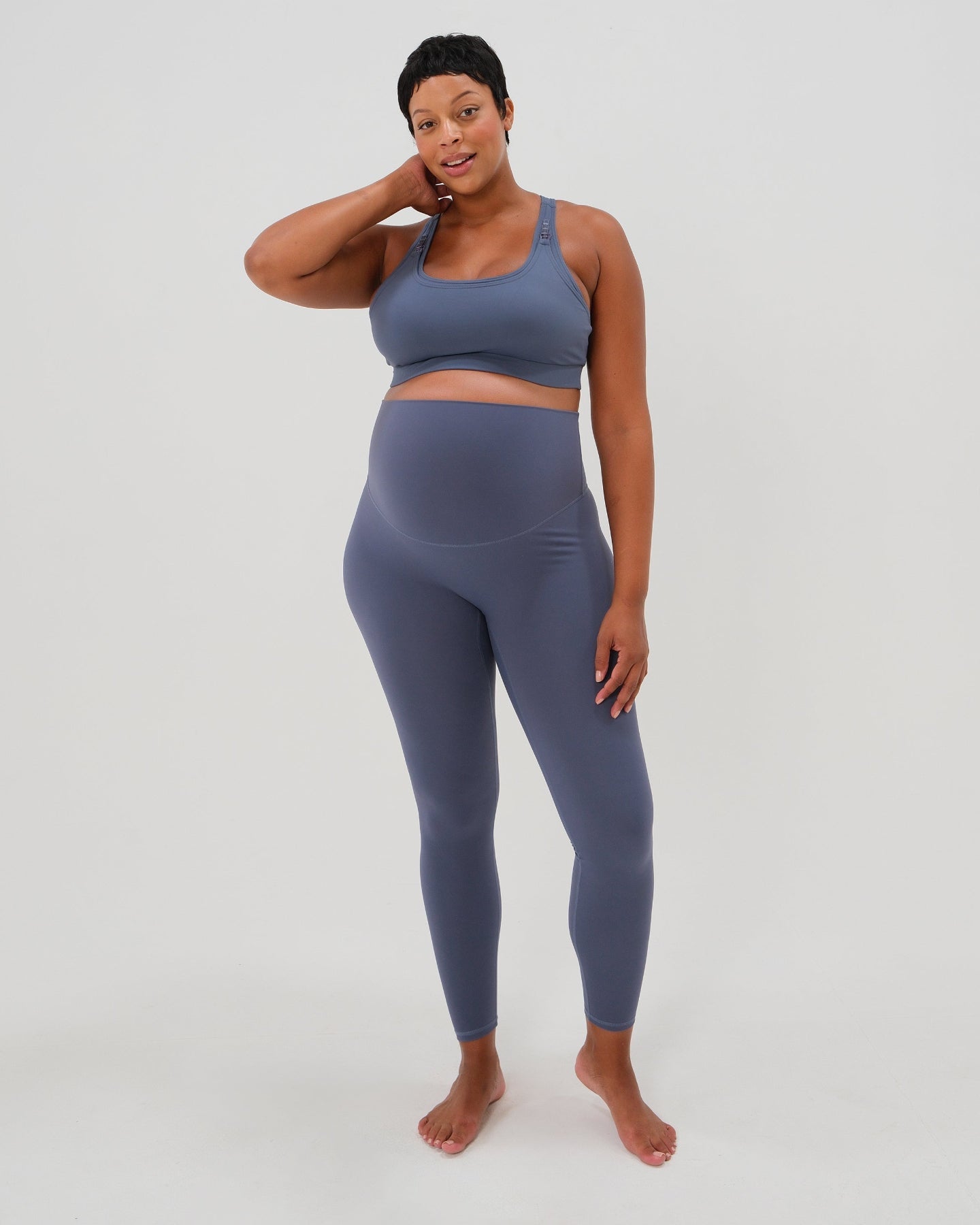 Axk Core Curve Maternity Legging - Light Gray