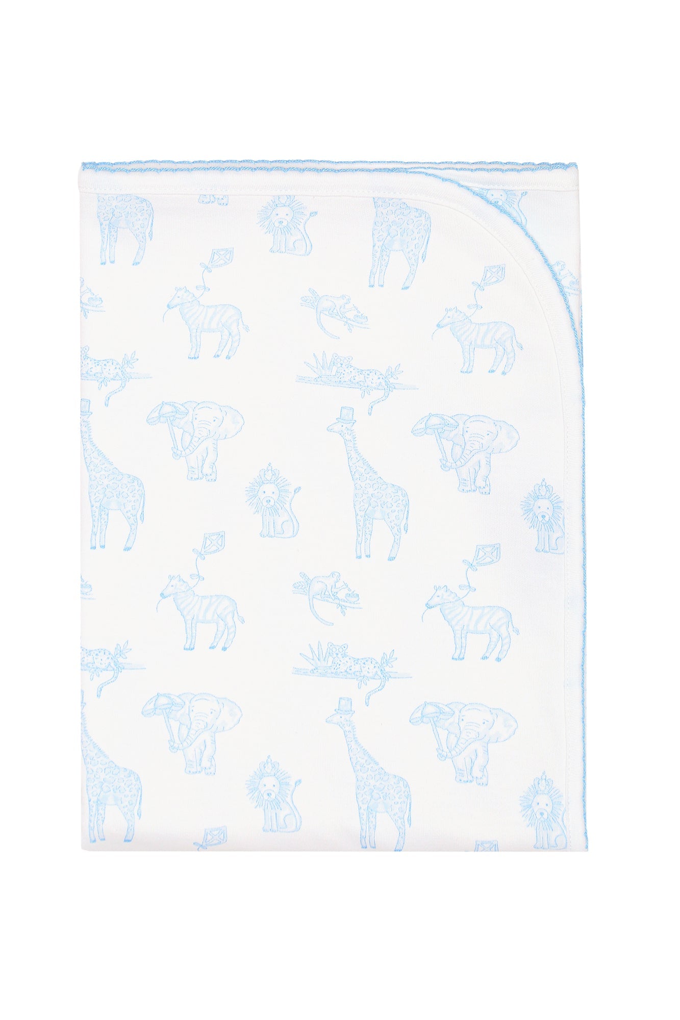 Blue Safari Receiving Blanket