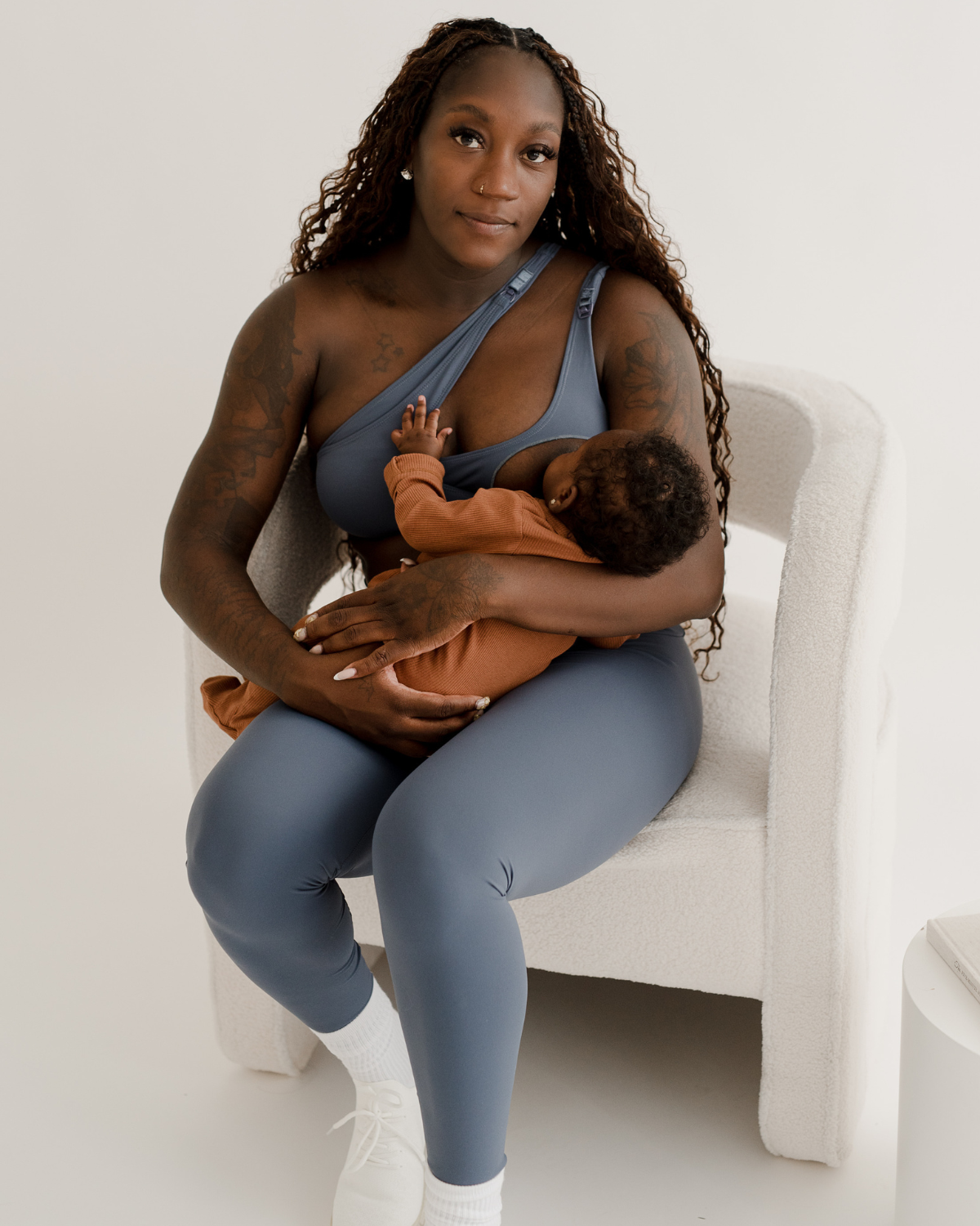 Axk Core Cross Body Nursing Bra - Blue