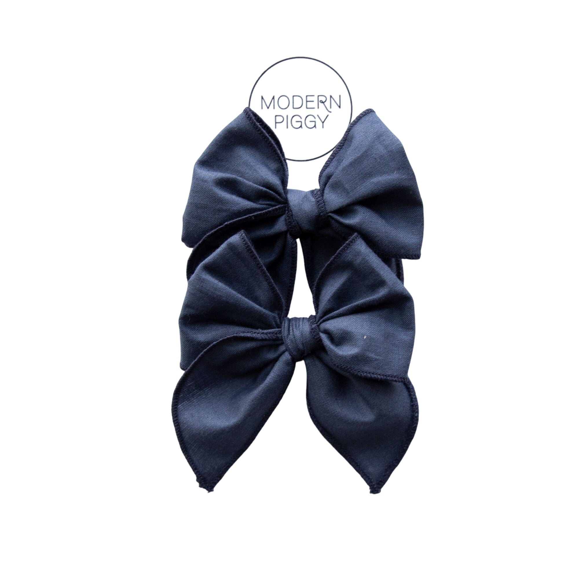 Blueberry | Pigtail Set - Petite Party Bow
