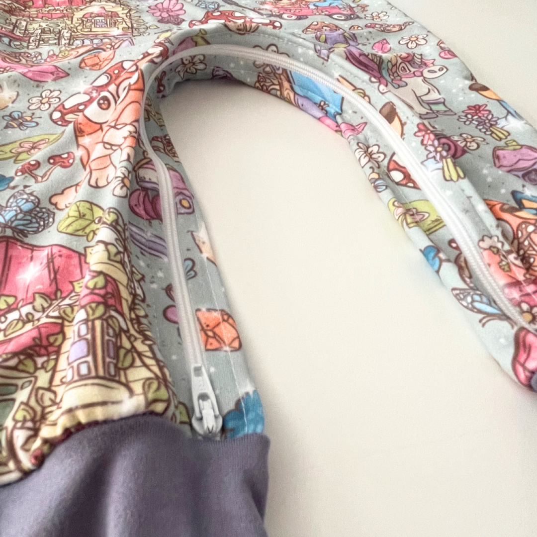 Cottage Core Garden Zip Romper